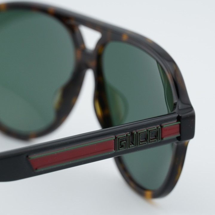 Gucci Gucci GG0463S 003 Sunglasses Havana Aviator Frame, Green Size ONE SIZE - 6 Thumbnail