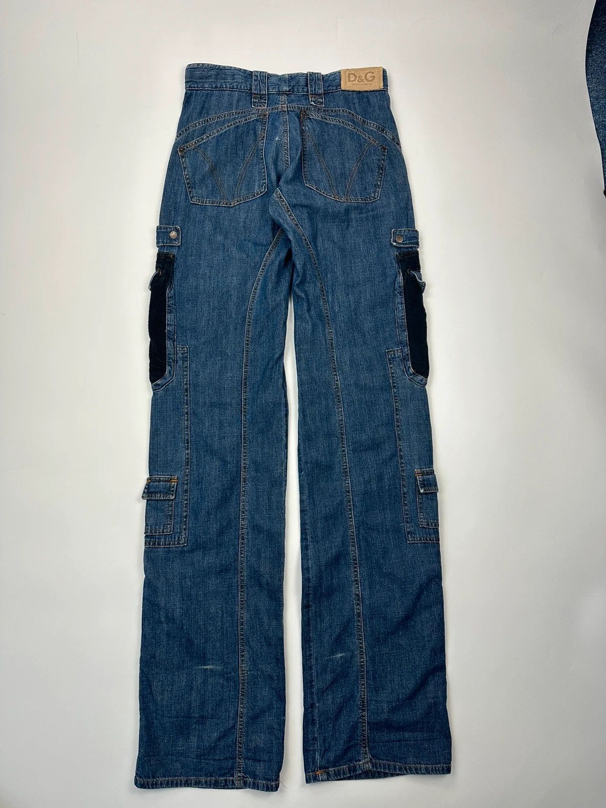 Dolce & Gabbana Dolce Gabbana SS03 Extra Long Cargo Mesh Denim Pants Size US 30 / EU 46 - 5 Thumbnail