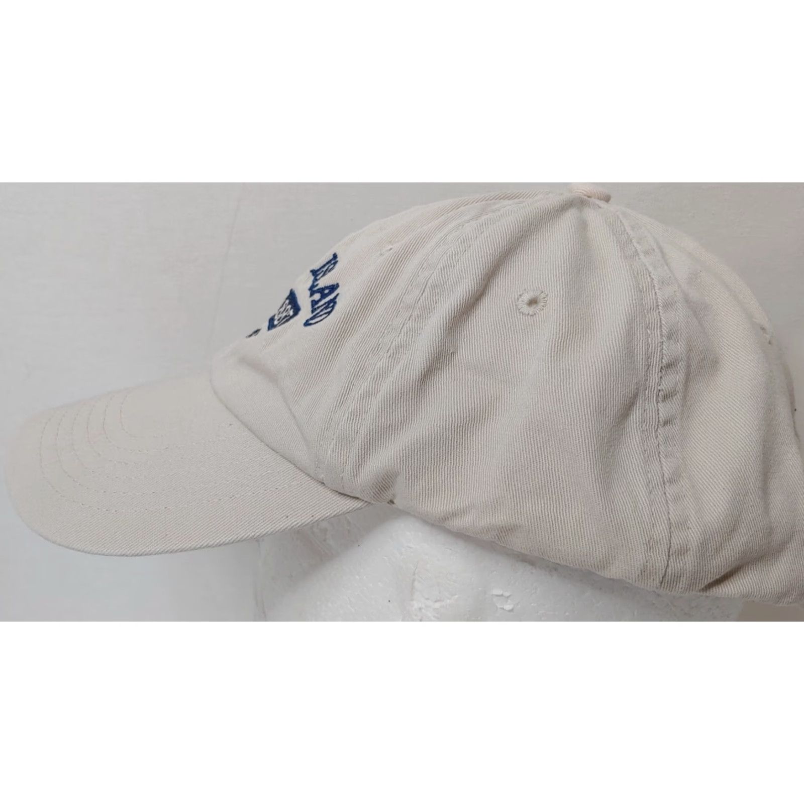 Vintage Royal Resortwear Kelleys Island Cap Hat Tan Canvas Embroidered Lake Erie Ohio Strap Back Boating Adjustable Men Size ONE SIZE - 4 Thumbnail
