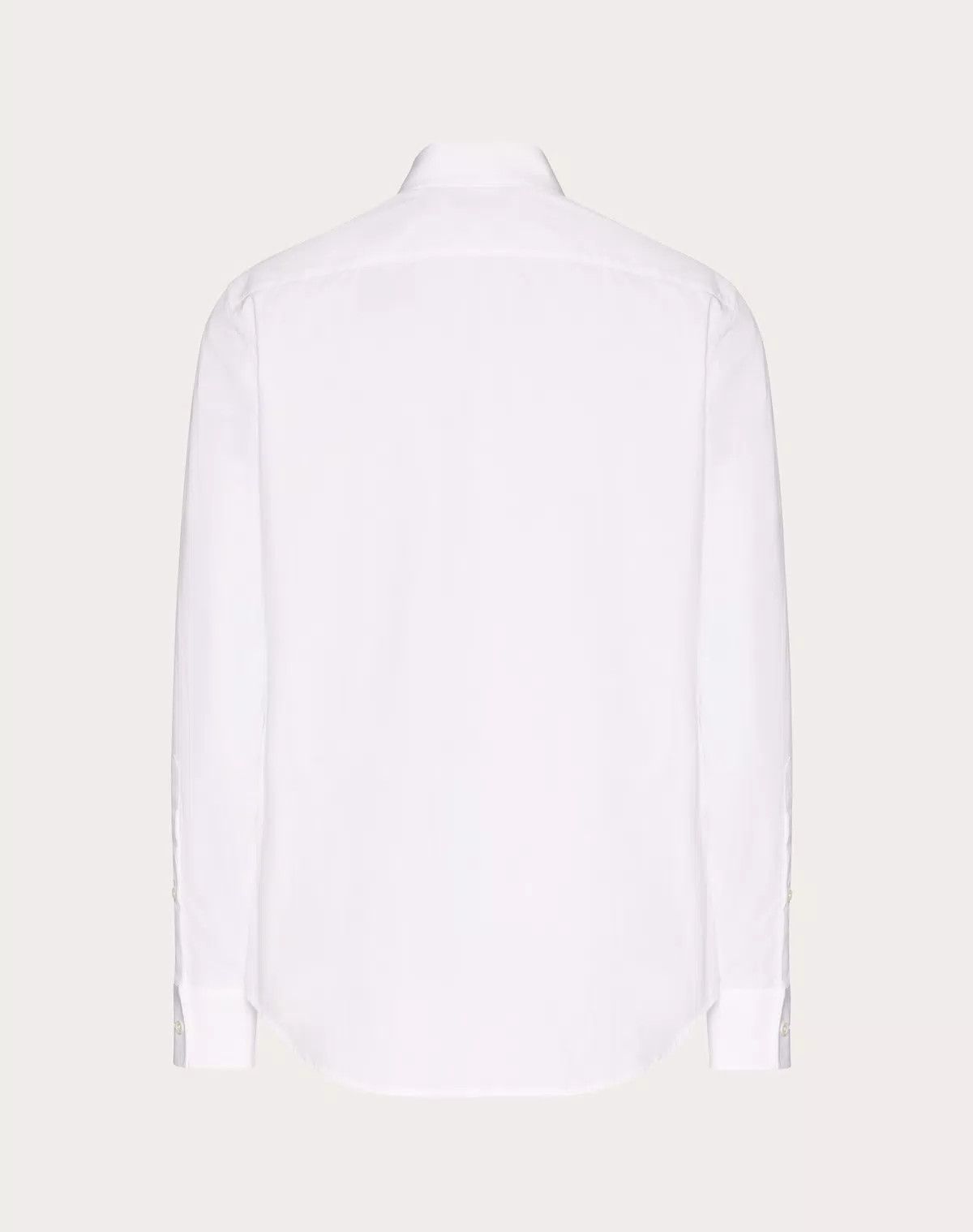 Valentino oc11z0725 Heavy Cotton Poplin Long Sleeve Shirt in White Size US S / EU 44-46 / 1 - 2 Thumbnail