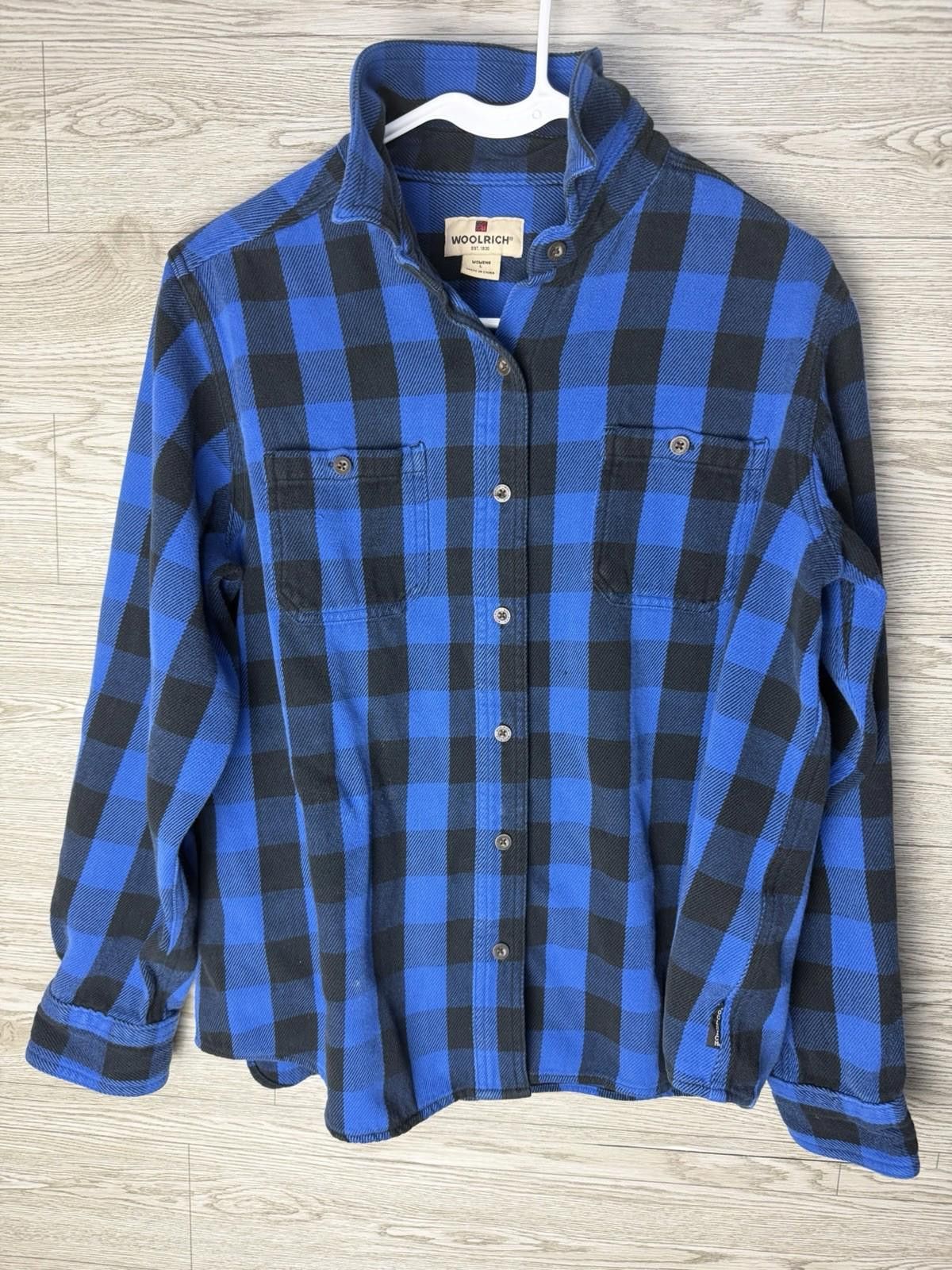Woolrich Woolen Mills Woolrich Vintage Woman's Plaid Flannel shirt Blue Size L Size L / US 10 / IT 46 - 1 Thumbnail