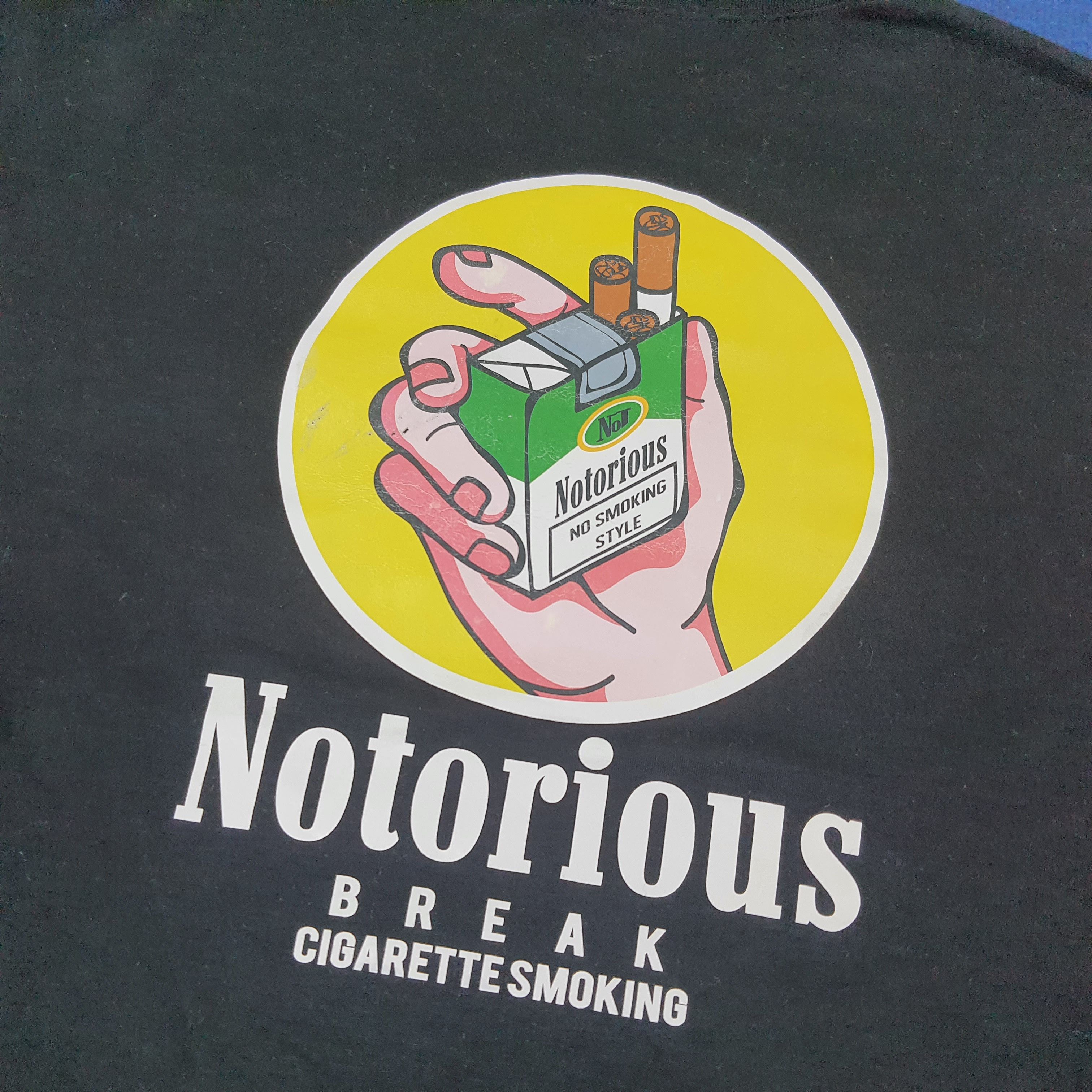 Vintage Vintage Notorious Break Cigarette Smoking Sweatshirt C257N15 Size US XXL / EU 58 / 5 - 2 Thumbnail