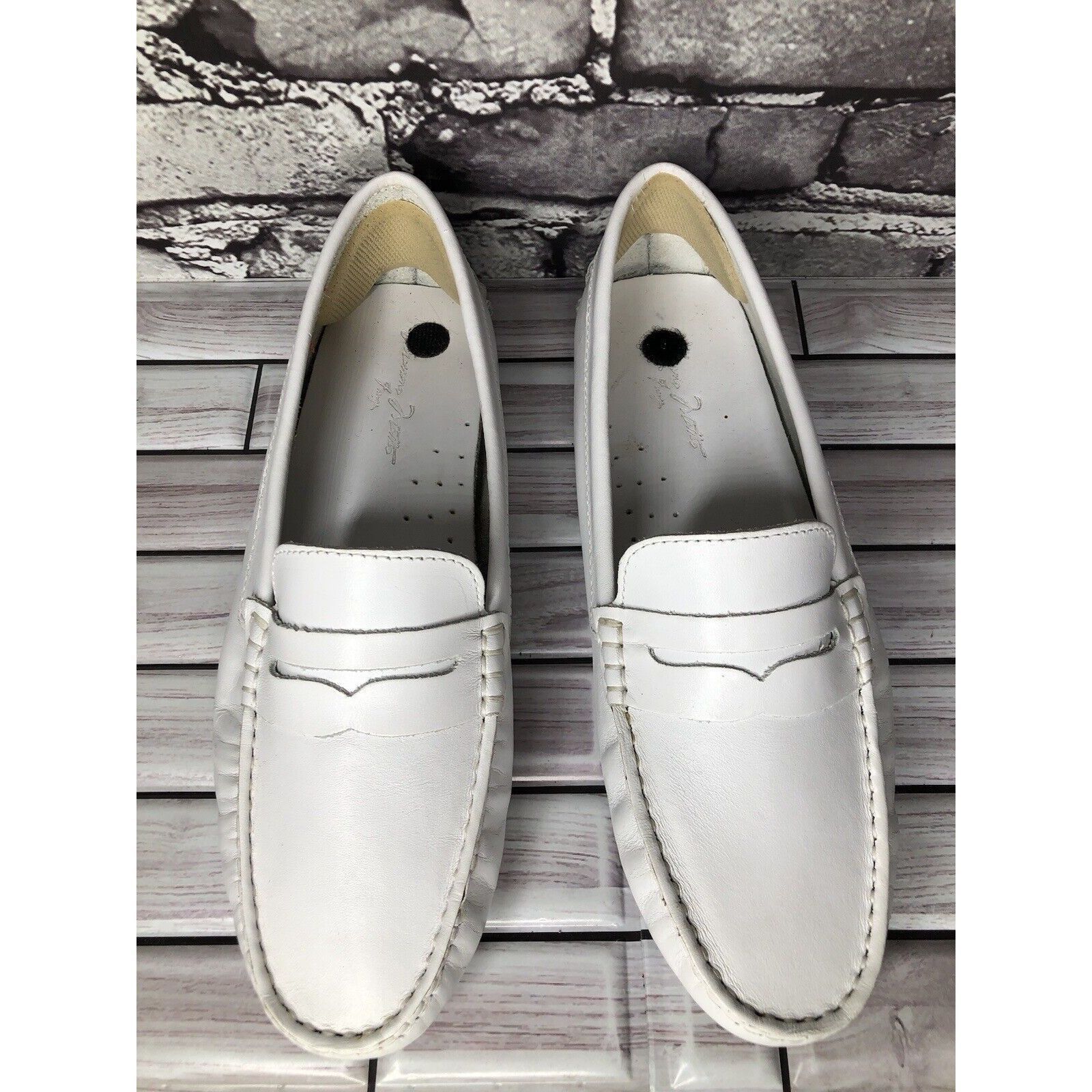 Massimo Matteo Massimo Matteo Firenze White Leather Driving Moccasins Flats Size US 10 / IT 40 - 19 Thumbnail
