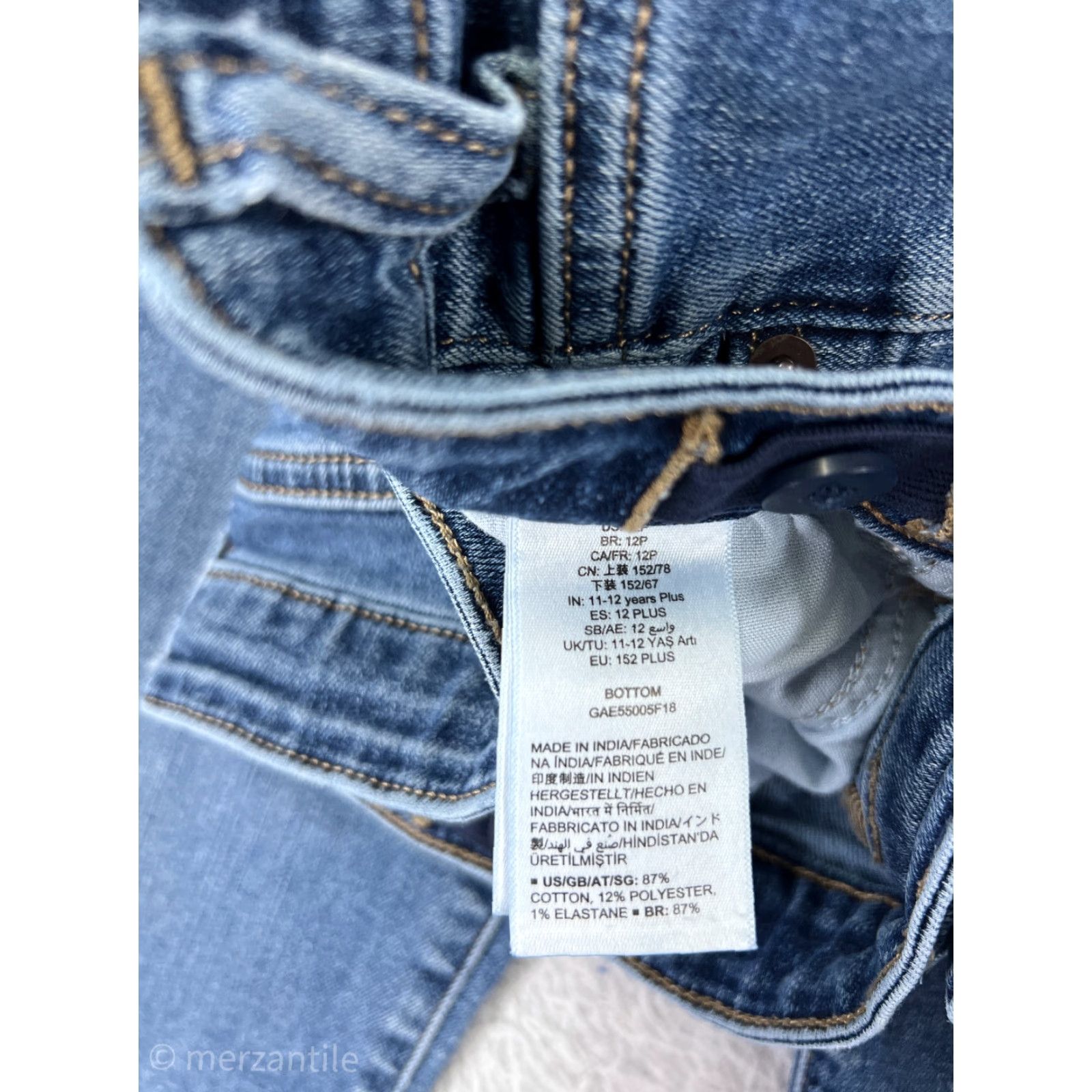 Essentials Amazon Essentials Jeans Women 12 Blue Denim Bootcut Low Rise Cotton 5-Pocket Regular Size 34" / US 12 / IT 48 - 5 Thumbnail