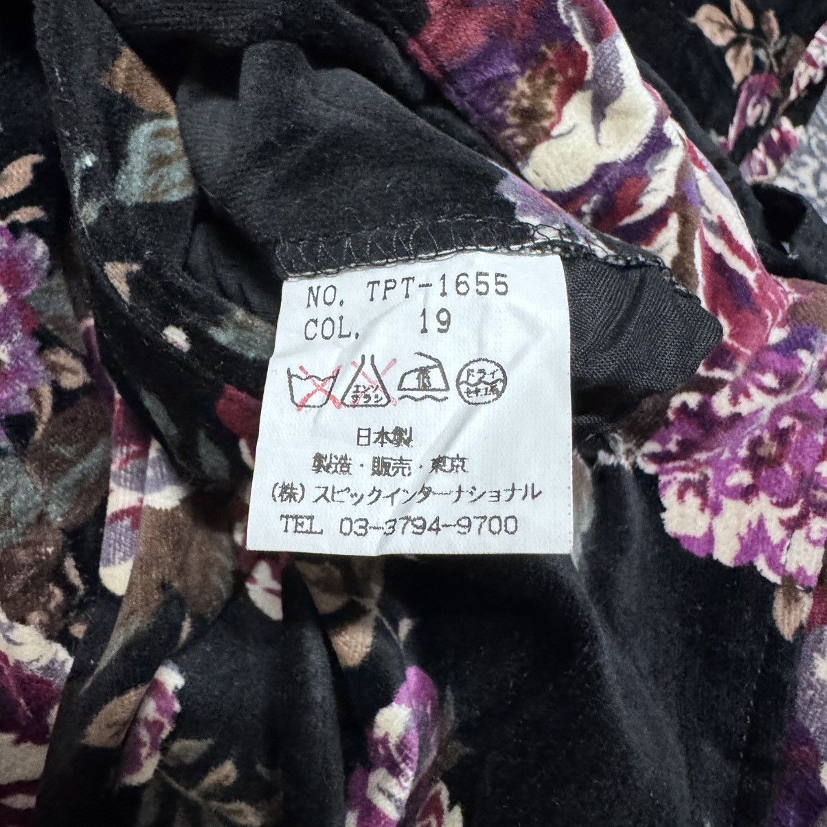 Tornado Mart Tornado Mart Velvet Floral Flare Pants Size 30" / US 8 / IT 44 - 20 Thumbnail