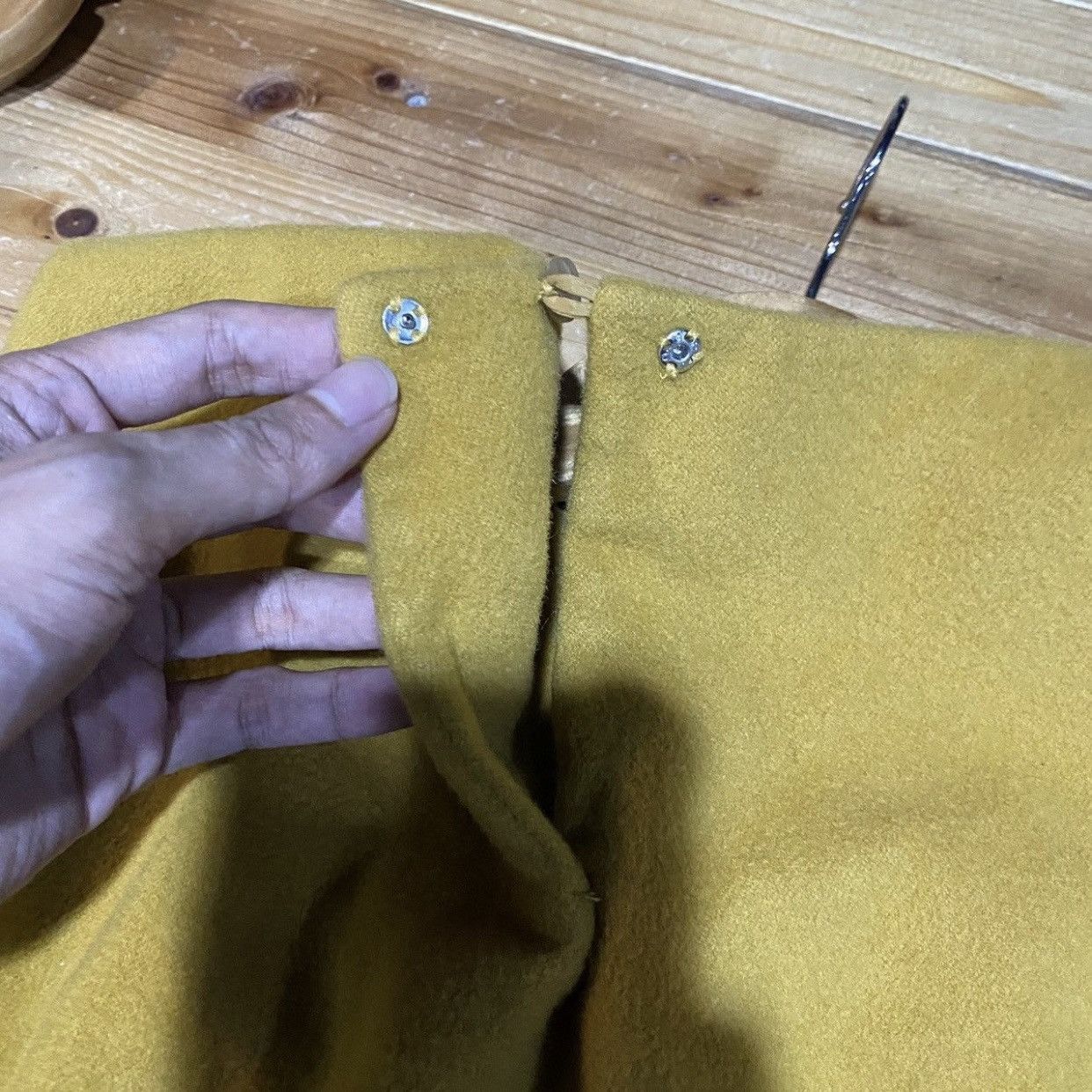 Jil Sander Vintage Jil Sander Minimalist Yellow Wool Dress Size S / US 4 / IT 40 - 6 Thumbnail