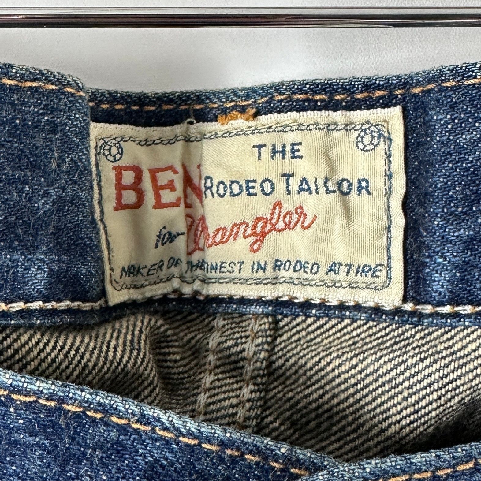 Wrangler Vintage Sanforized Repaired Selvedge Big Ben Denim Size US 29 - 3 Thumbnail