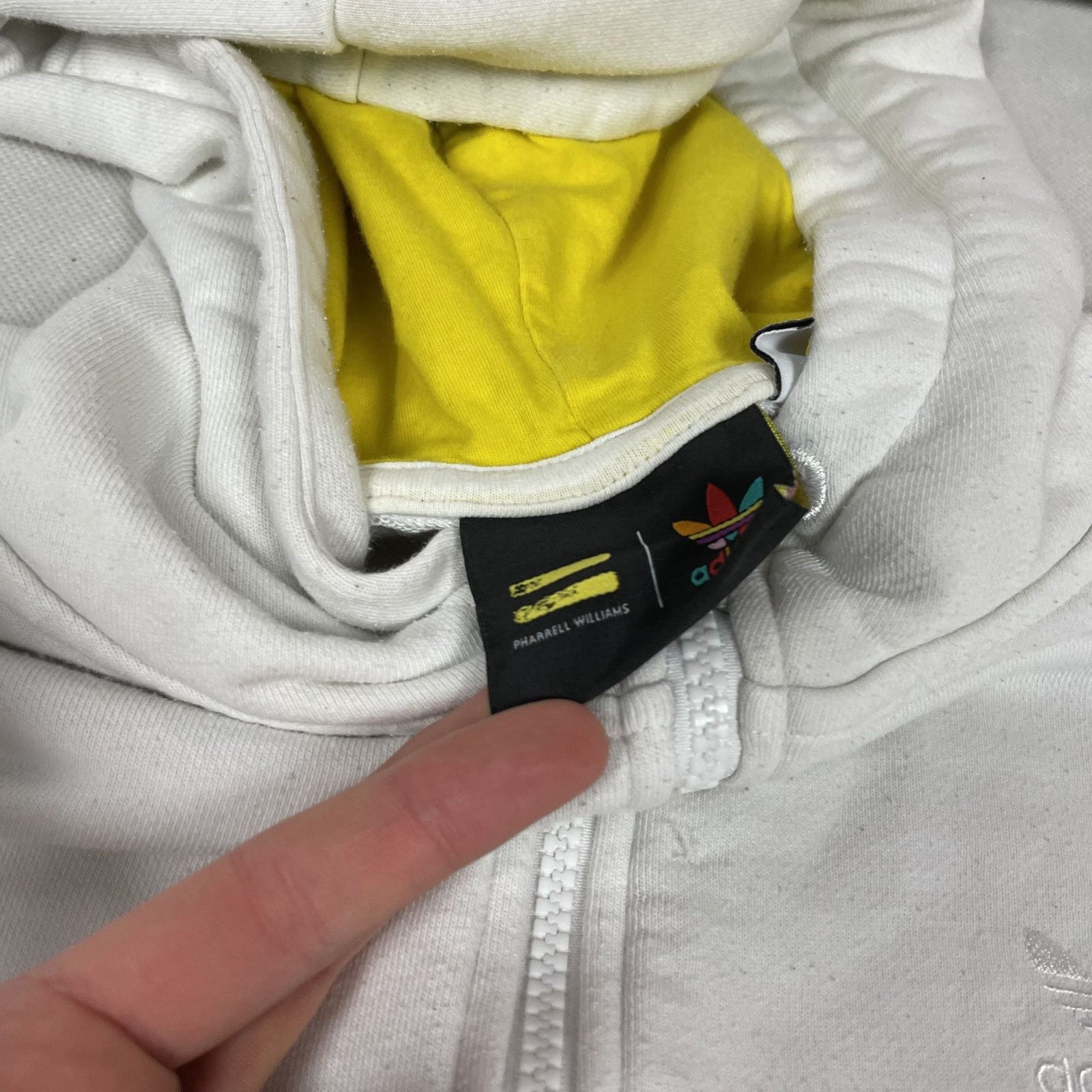 Adidas Adidas Pharrell Williams Mens White Quarter Zip Hoodie Small Size US S / EU 44-46 / 1 - 9 Thumbnail
