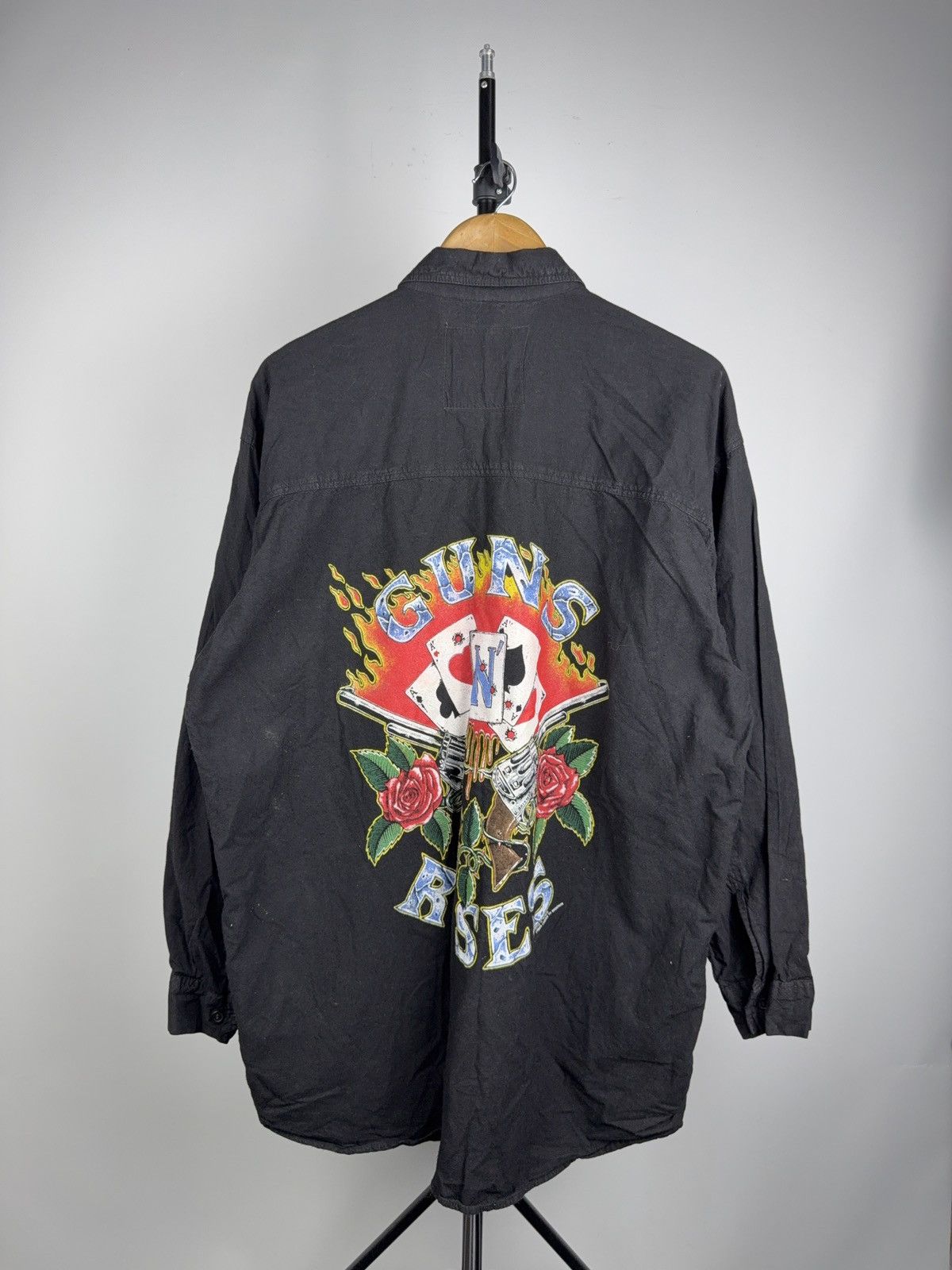 Guns N' Roses 1991 Guns N Roses Big Logo Shirt Rock Band Overshirt Black Size US XL / EU 56 / 4 - 1 Thumbnail