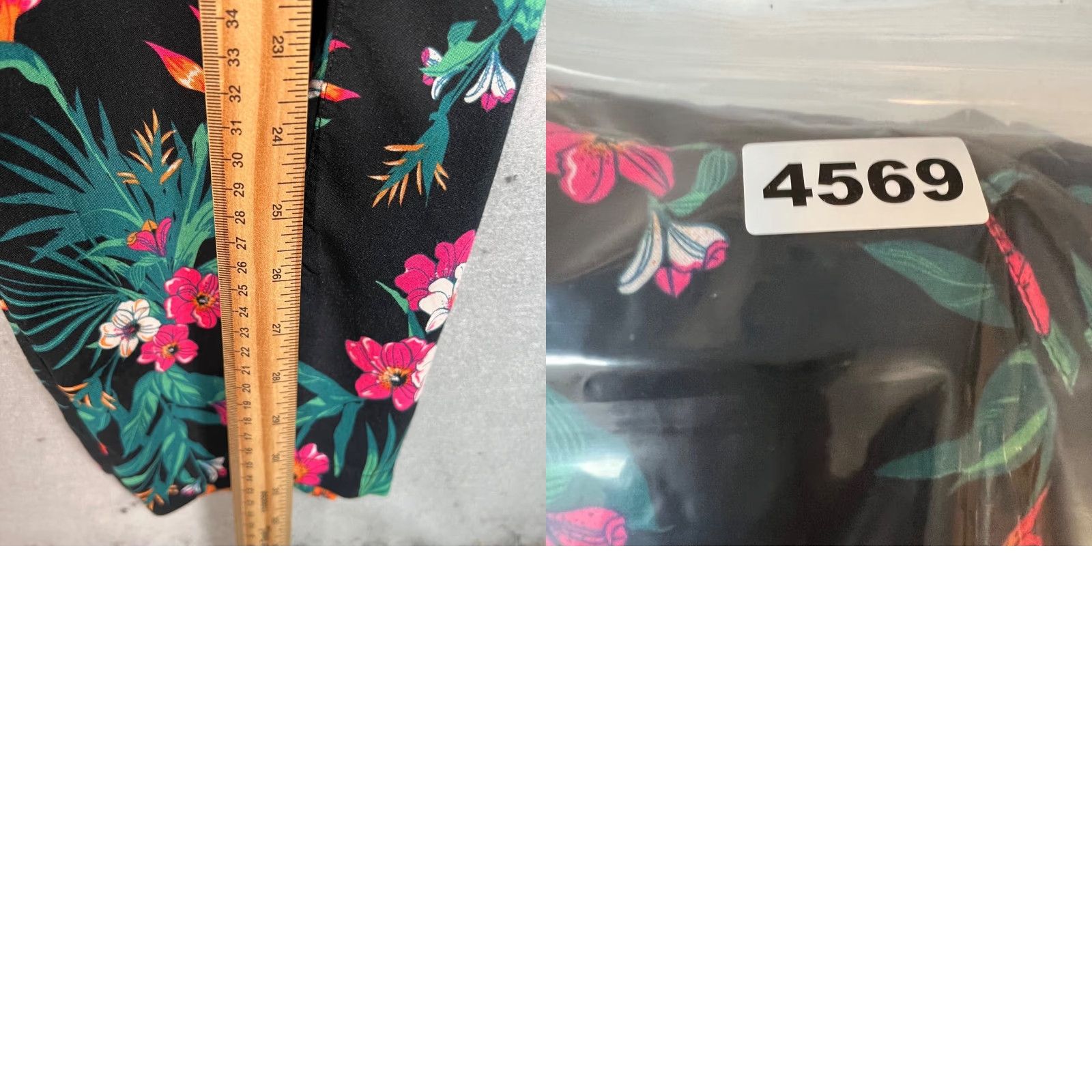 Vintage VINTAGE 28 Palms Womens Jumpsuit Size Small Off-Shoulder Tropical Floral Black Size 28" / US 6 / IT 42 - 8 Thumbnail