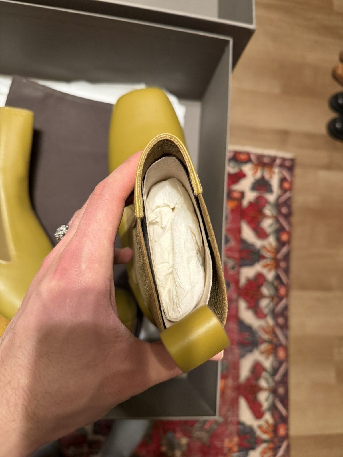 Rick Owens Rick Owens Yellow Kiss Heels Platform Brand New in Box Size US 10.5 / EU 43-44 - 3 Thumbnail