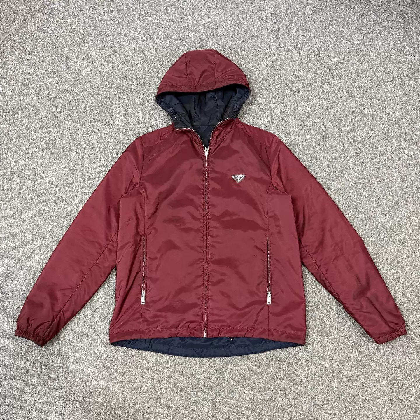 Prada New Prada Red & Blue Reversible Triangle Logo Nylon Jacket Size US M / EU 48-50 / 2 - 1 Thumbnail