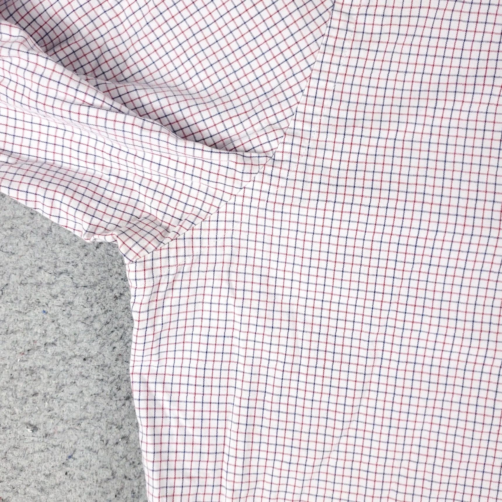 Tommy Hilfiger Tommy Hilfiger Shirt Mens 17 Red Blue Check Dress Button Up Long Sleeve Size 46R - 3 Thumbnail