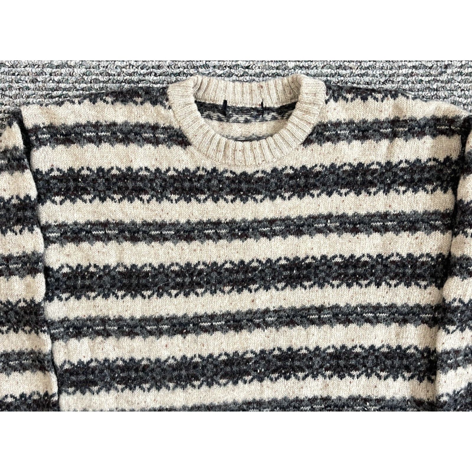 Jantzen VINTAGE Jantzen Sweater Men M Medium Beige Wool Fair Isle Nordic 90s Knit Pullover Size US M / EU 48-50 / 2 - 3 Thumbnail