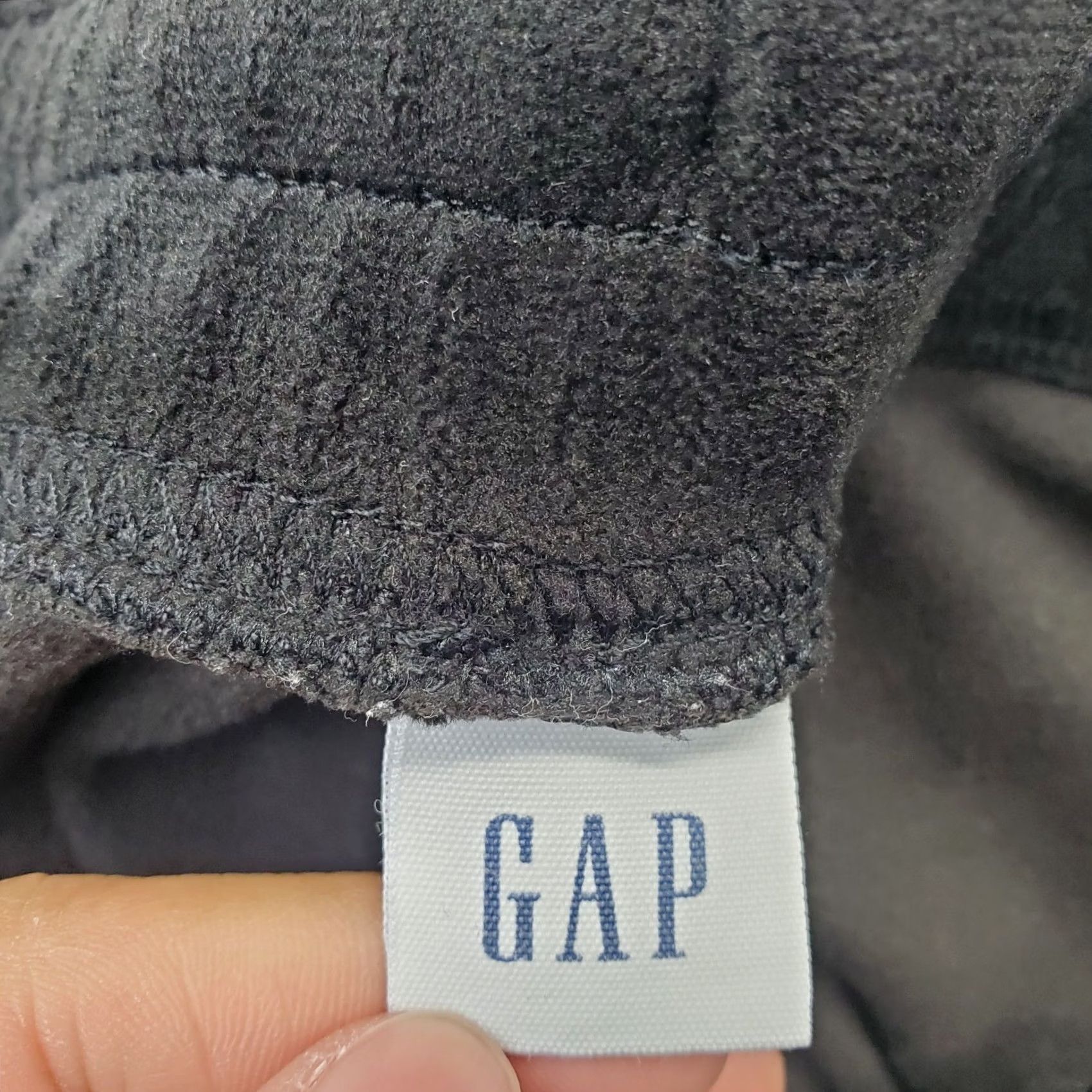 Gap Gap Velour Pants Women M Black Athletic Drawstring Tapered Leg Pockets Lined Sweatpants Regular Inseam 26.25" Size: Womens Size M Size 32" / US 10 / IT 46 - 7 Thumbnail