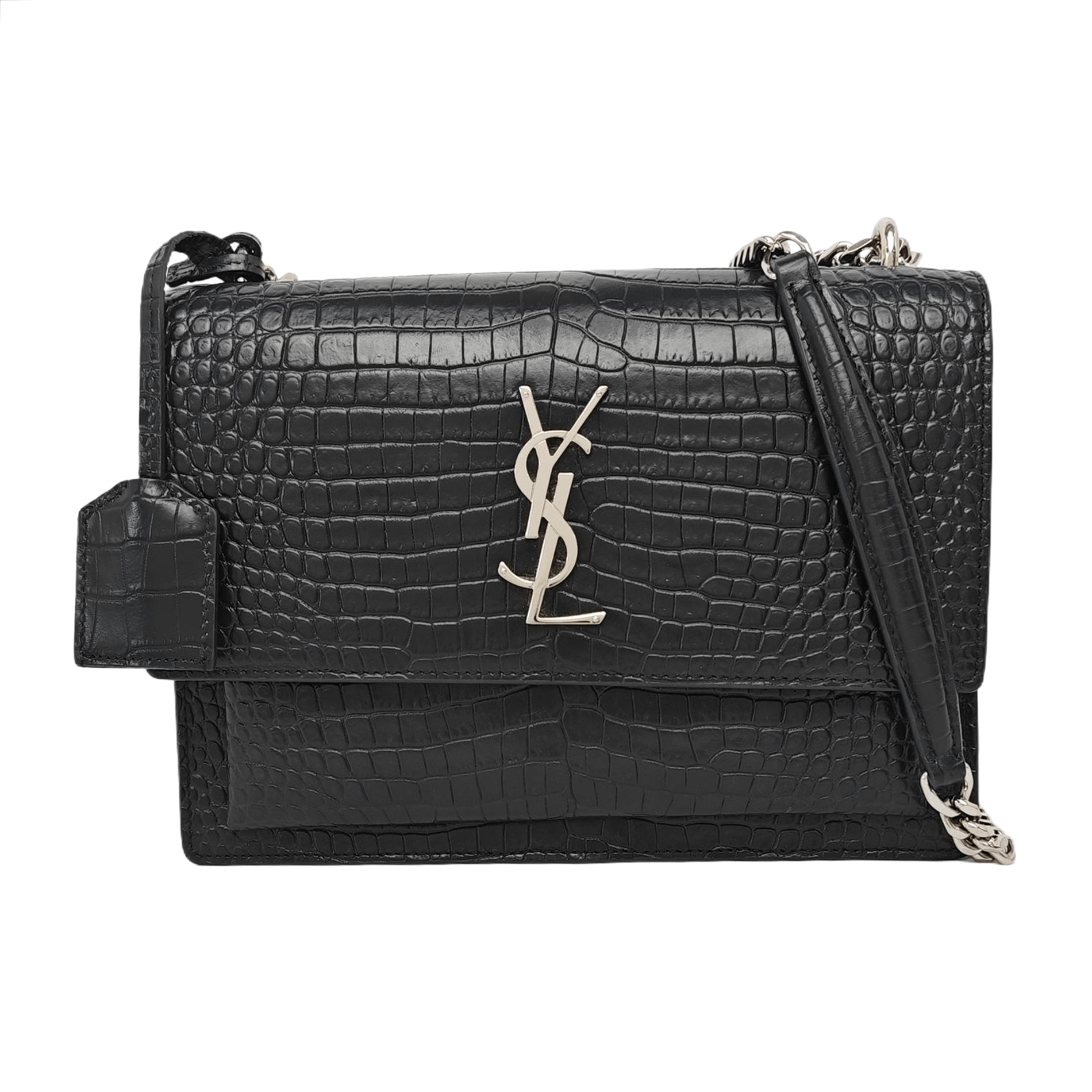 Saint Laurent Paris Saint Laurent Sunset Crocodile-Embossed Shoulder Bag Size ONE SIZE - 1 Thumbnail