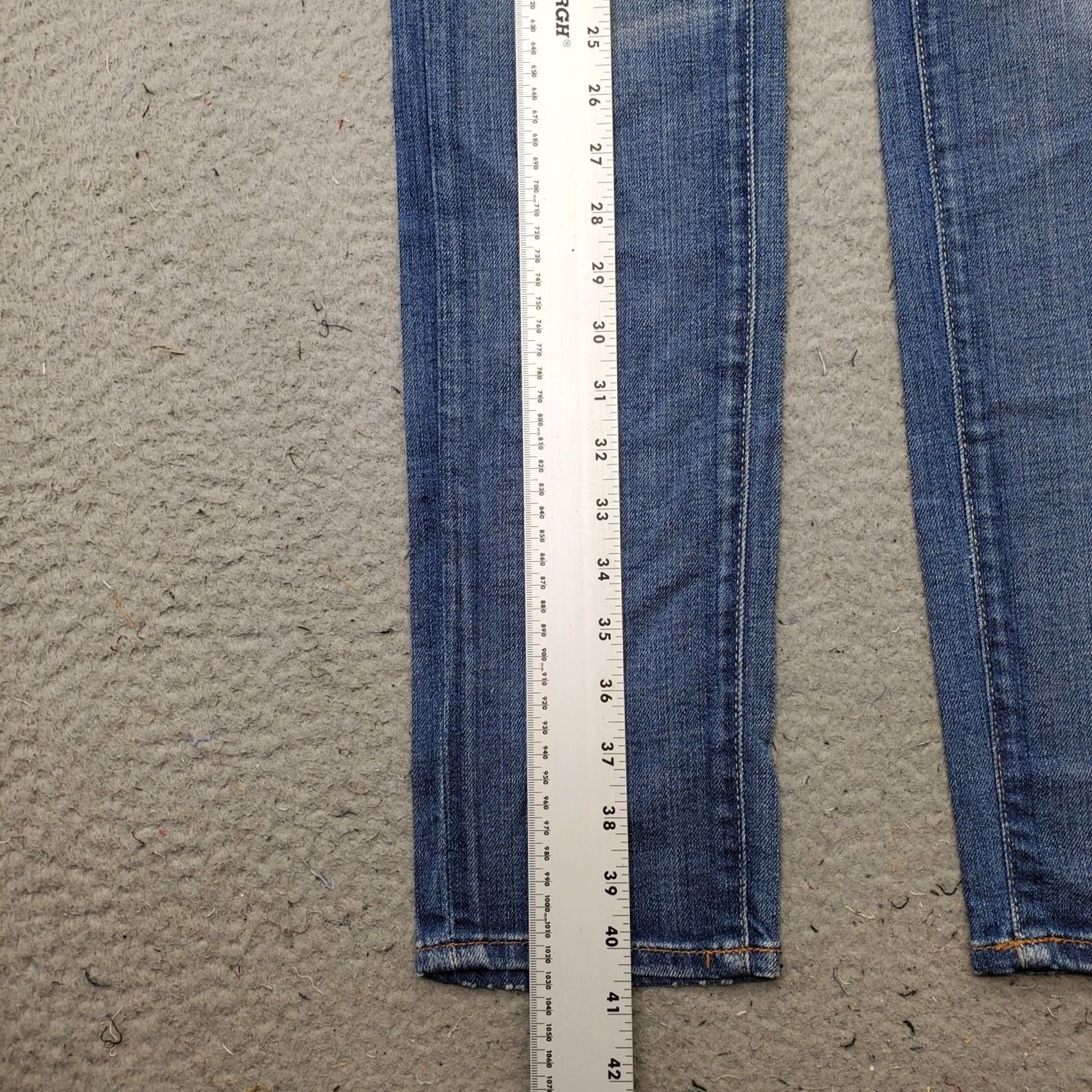 Lucky Brand Lucky Brand Charlie Skinny Jeans Womens 4/27 Blue Denim Faded Stretch Americana Size 27" / US 4 / IT 40 - 3 Thumbnail