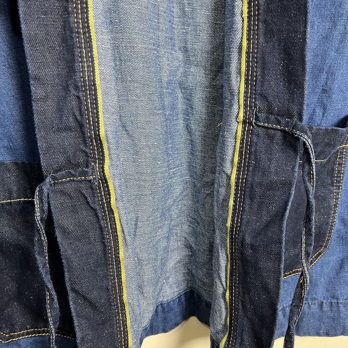 Evisu Evisu Discharged Daicock Insert Selvedge Denim Kimono Size US M / EU 48-50 / 2 - 8 Thumbnail