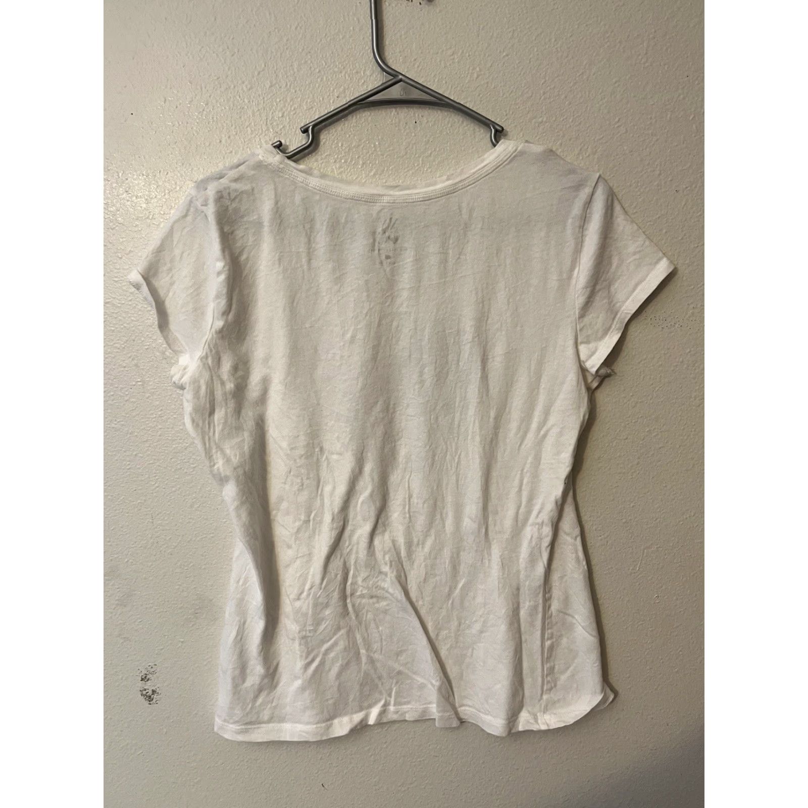Vintage WOMENS New York & Company White Flag HEART T SHIRT NYC City Size L/White Size L / US 10 / IT 46 - 2 Thumbnail