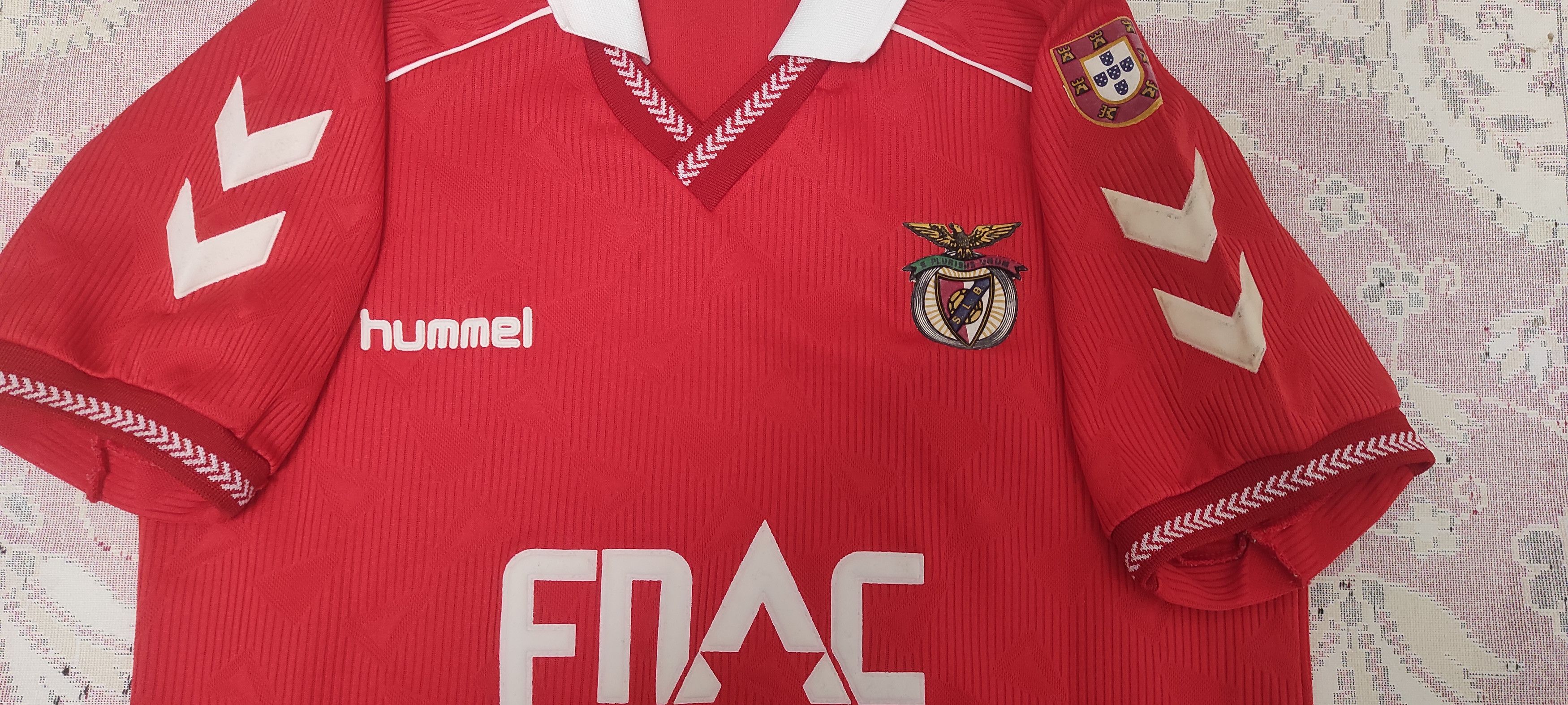 Hummel Benfica Home football shirt 1990 - 1991 Jersey Rare Size US L / EU 52-54 / 3 - 2 Thumbnail