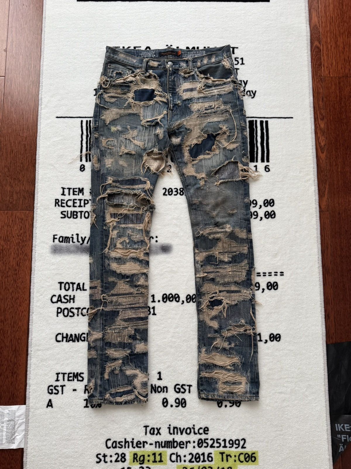 Undercover AW05 “Arts & Crafts” 85 Distressed Denim Size US 31 - 2 Thumbnail
