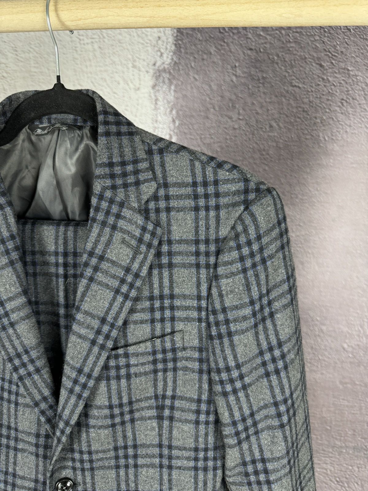 Other BNWT AG Trend Contemporary checkered grey Wool 2 pcs suit Size 36R - 4 Thumbnail