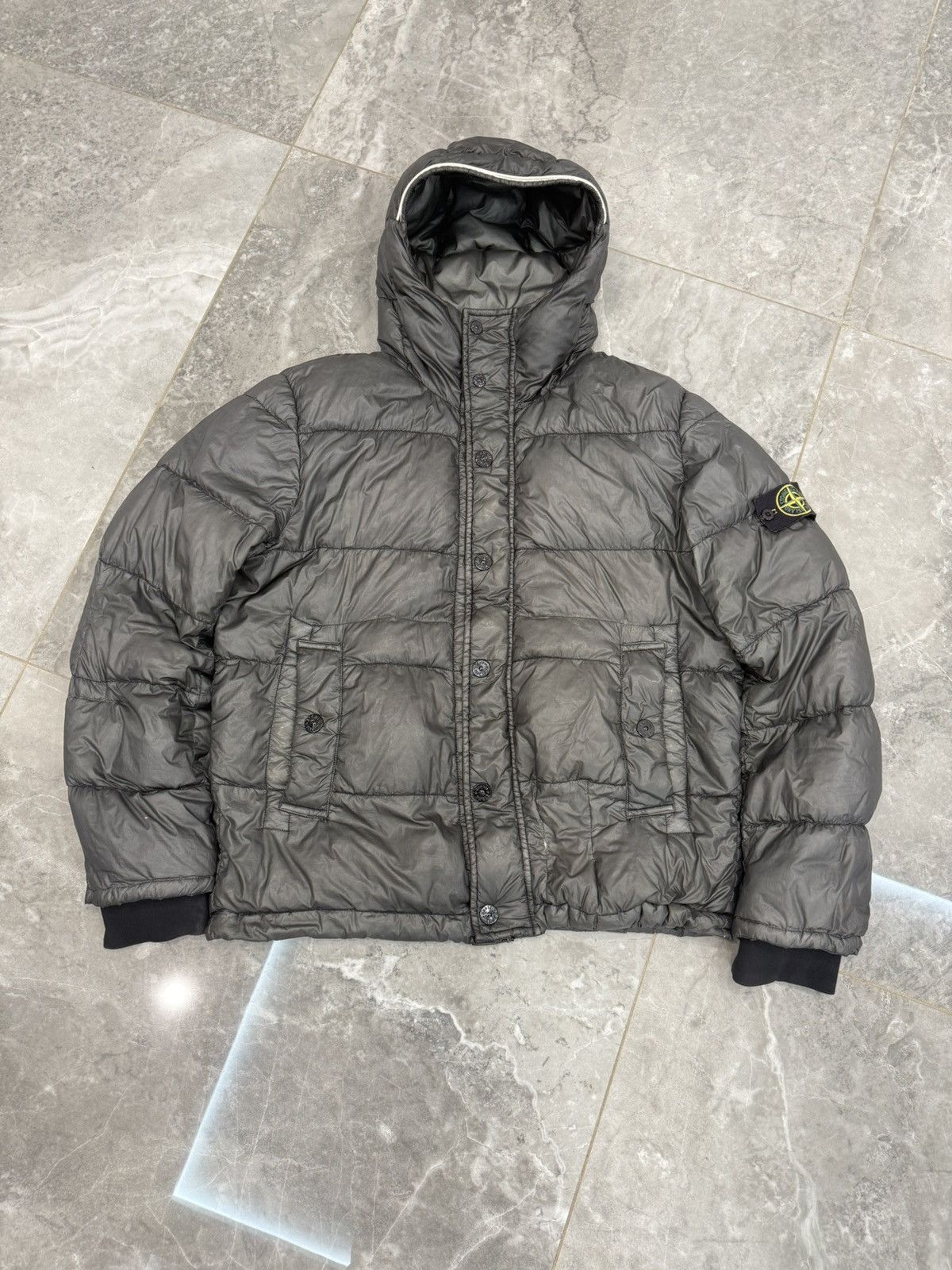 Stone Island Vintage Stone Island Garment Dyed Down Jacket 90s Casual Size US XL / EU 56 / 4 - 1 Thumbnail