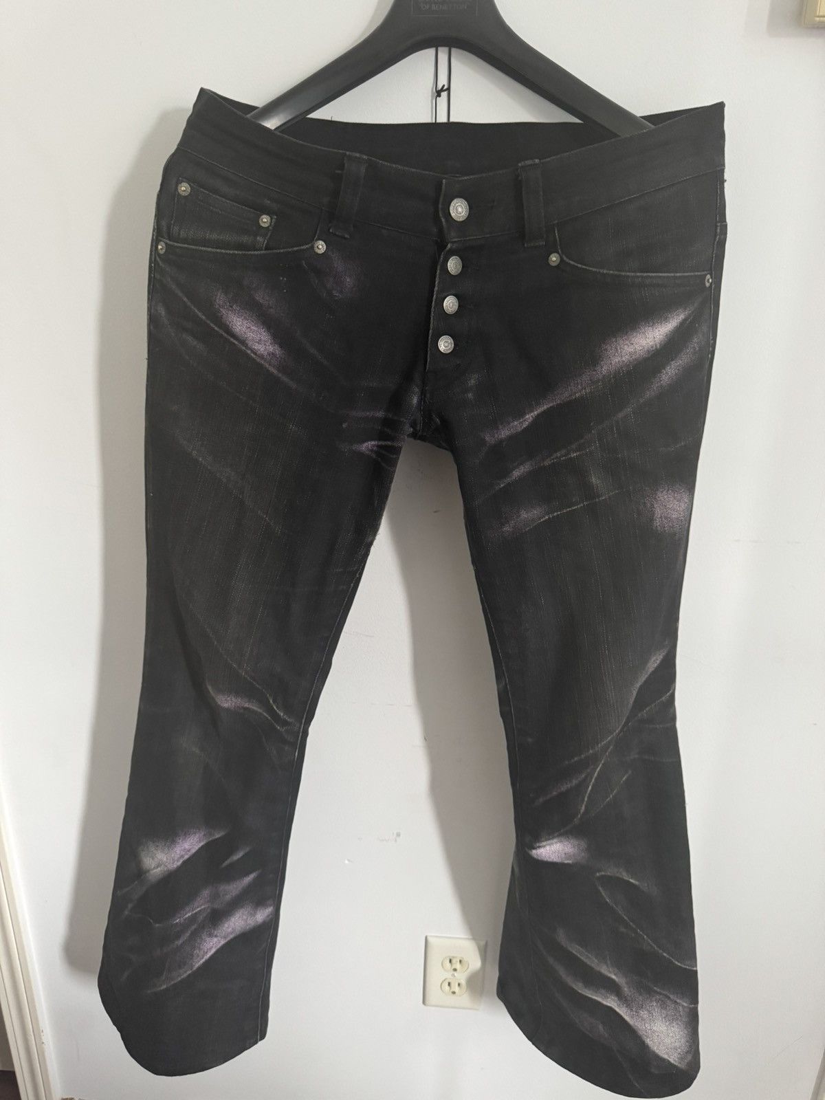 Tornado Mart Tornado Mart Purple washed flare jeans Size US 33 - 1 Thumbnail