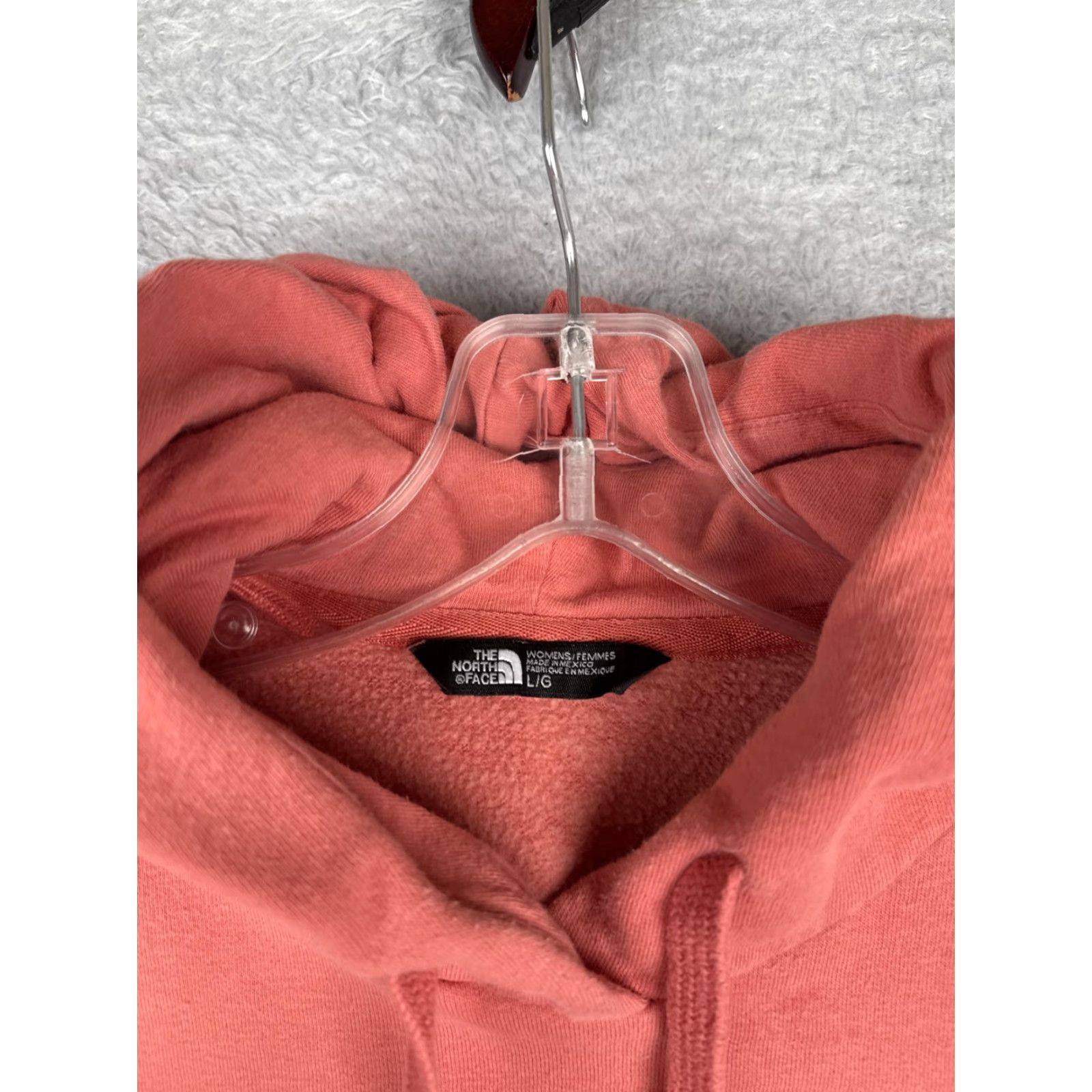 The North Face The North Face Hoodie Womens Large Pink Vertical Logo Fleece Sweatshirt Hike Size L / US 10 / IT 46 - 6 Thumbnail