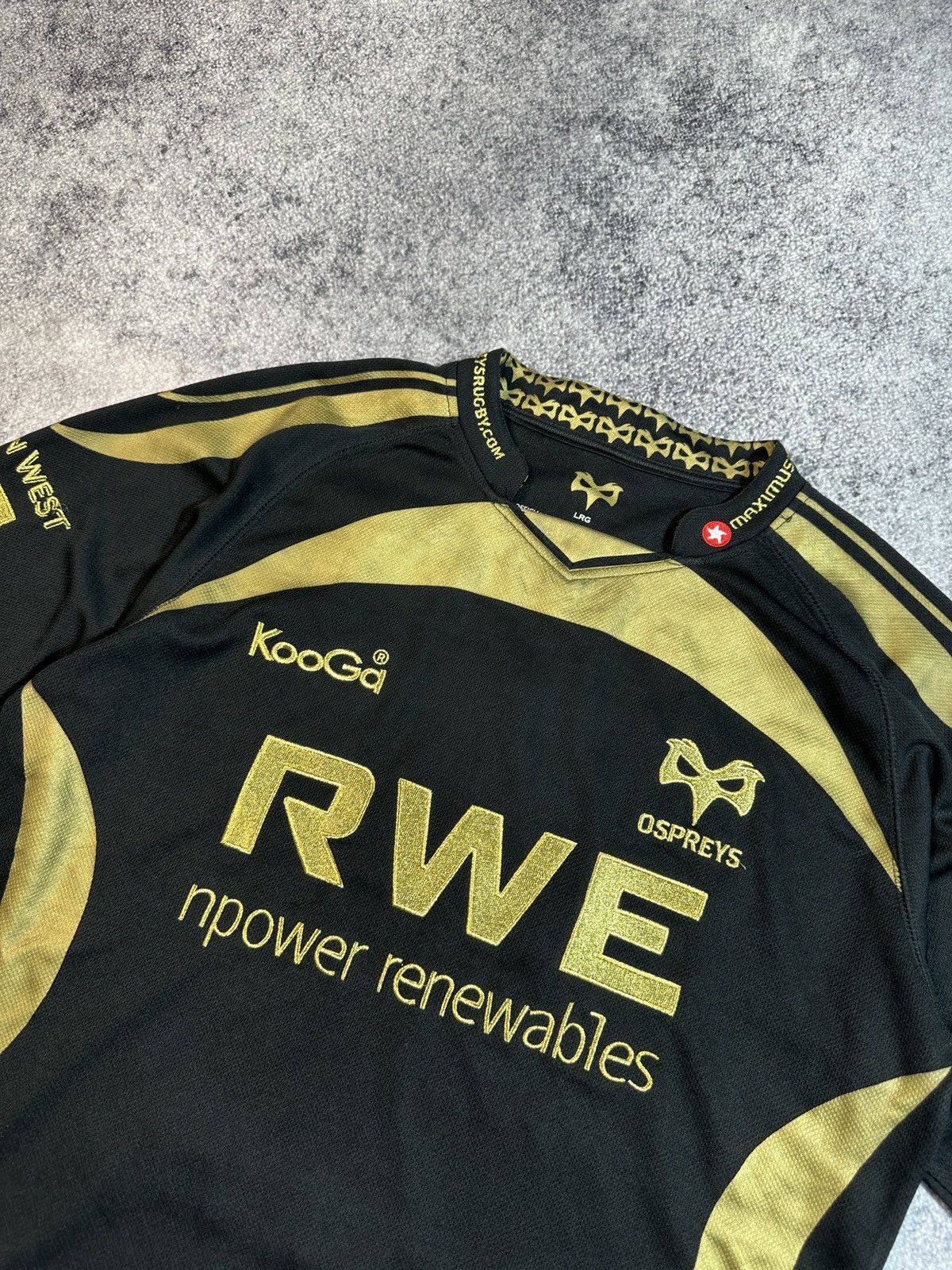 Vintage Vintage KooGa Ospreys Rugby Jersey Rare Sportswear L Size US L / EU 52-54 / 3 - 2 Thumbnail