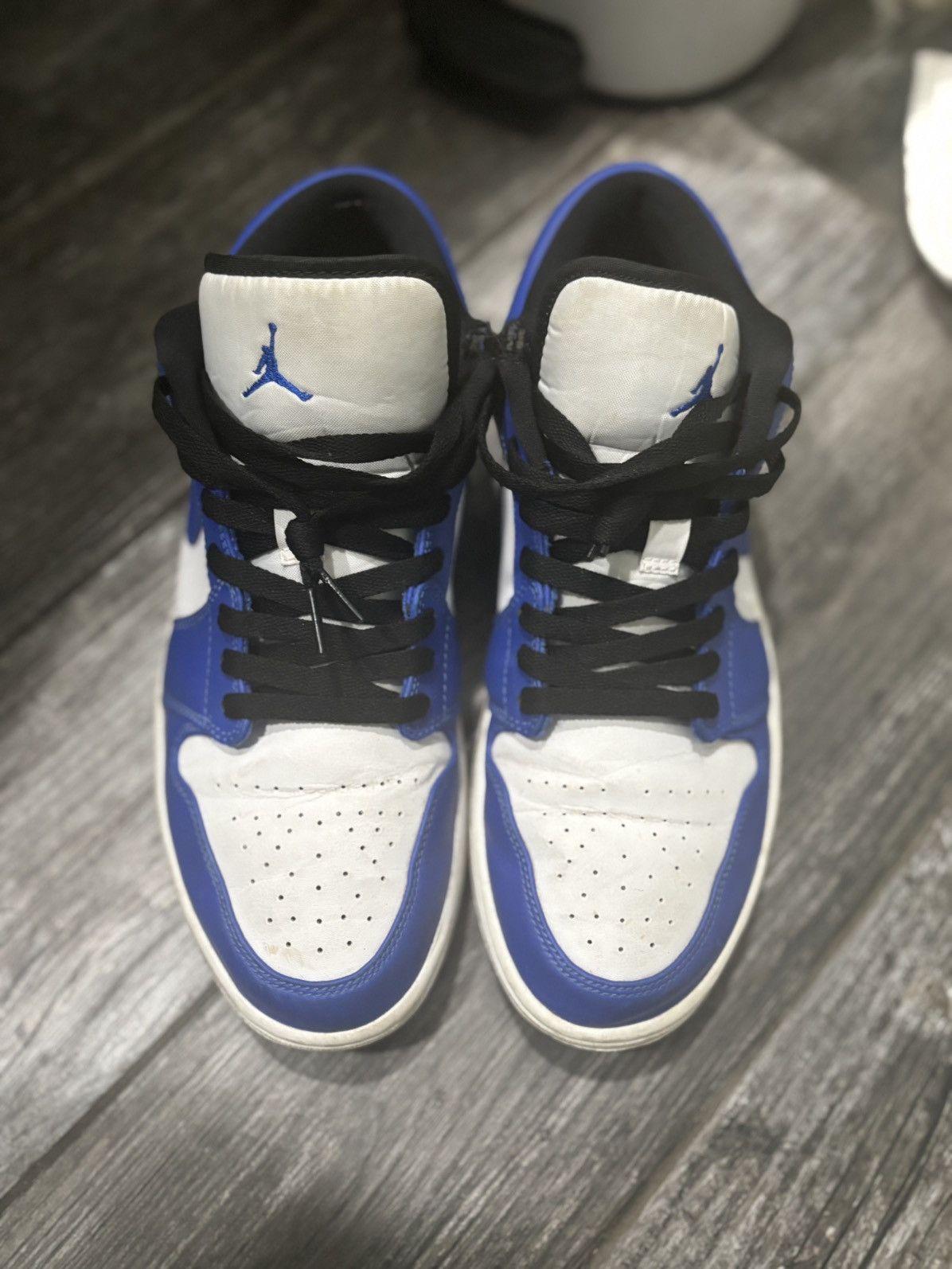 Nike Nike Air Jordan 1 Low in a royal blue and white colorway. Size US 12 / EU 45 - 3 Thumbnail
