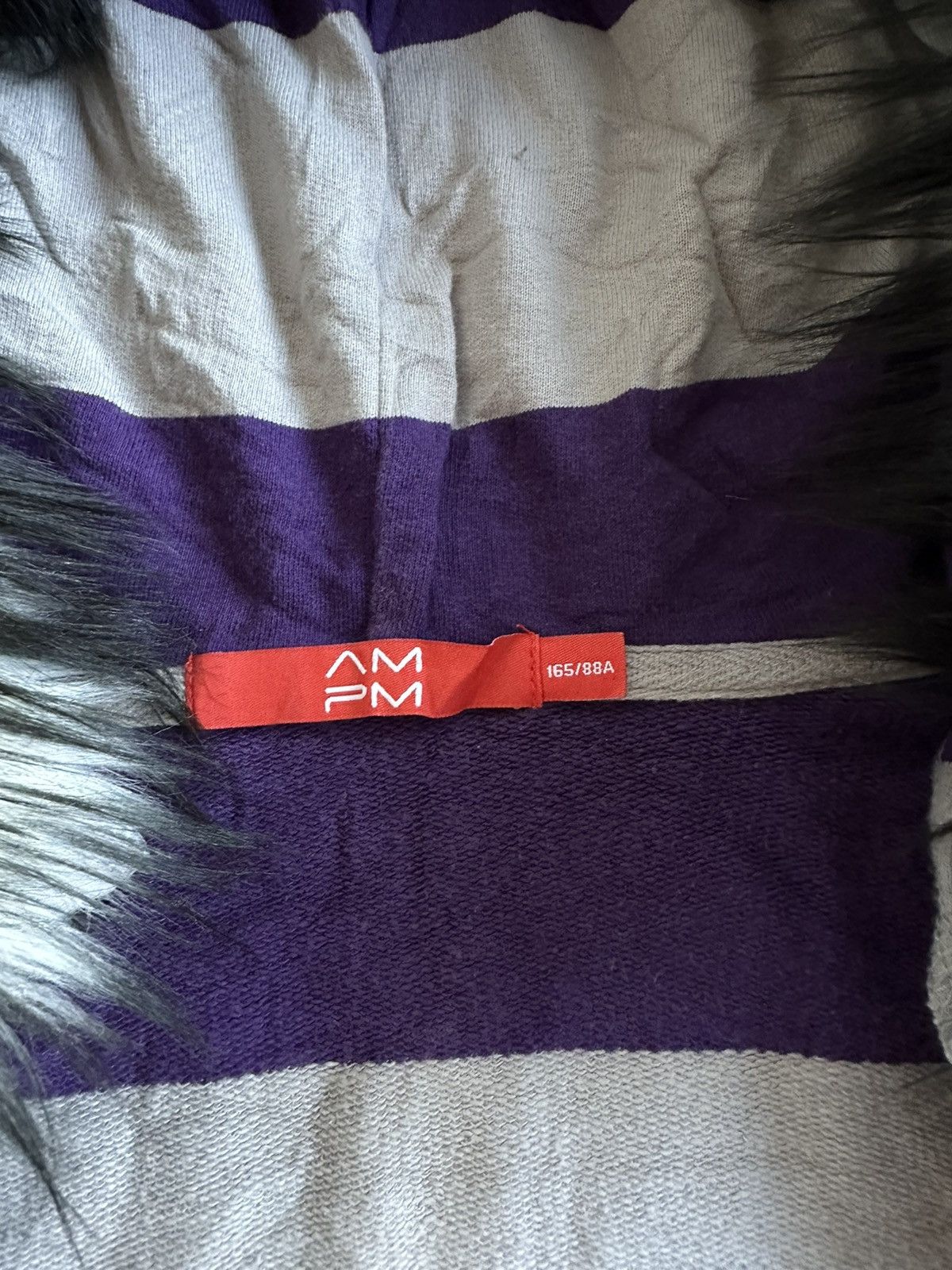 Hysteric Glamour AMPM BIG STRIPED Zip Fur HOODIE IFSIXWASNINE LGB STYLE Size S / US 4 / IT 40 - 7 Thumbnail