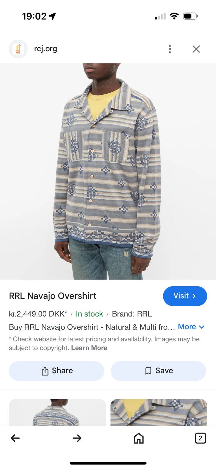 RRL Ralph Lauren RRL Ralph Lauren Camp Shirt Size US L / EU 52-54 / 3 - 6 Thumbnail