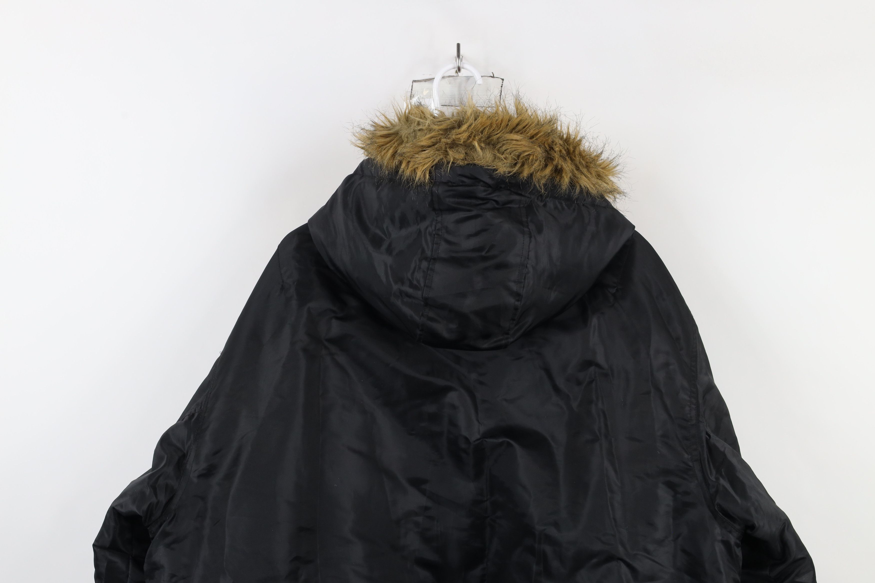 Vintage Vintage 90s Streetwear Military Hooded Flight Jacket Black Size US XXL / EU 58 / 5 - 16 Thumbnail