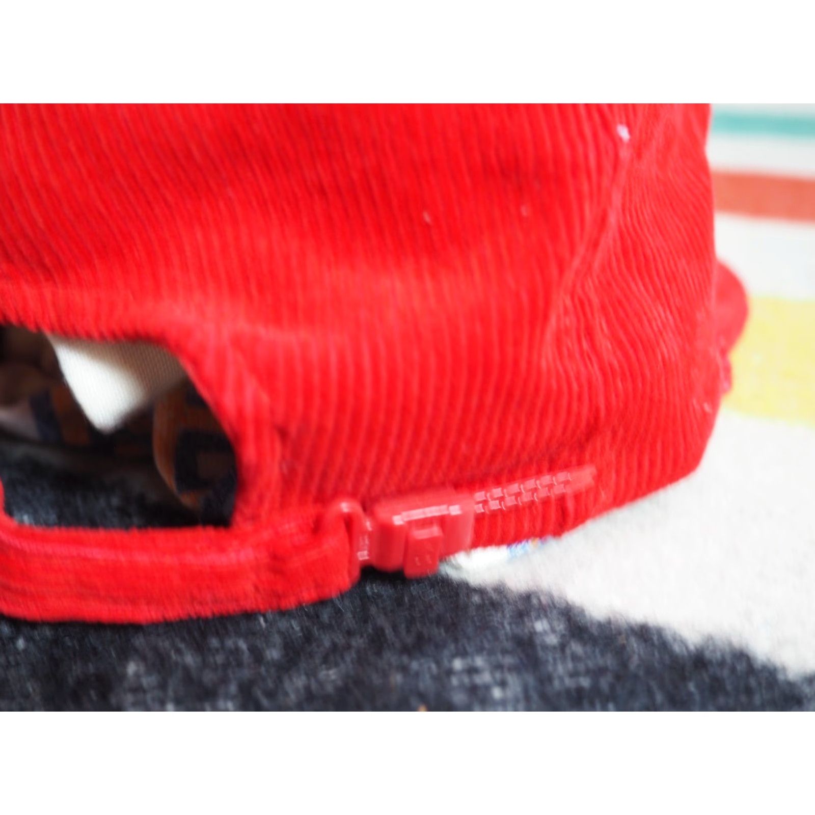 Vintage VTG 70s 80s Pioneer Telephone Co Red Corduroy Trucker Strapback Hat Cap OSFM EUC Size ONE SIZE - 6 Thumbnail