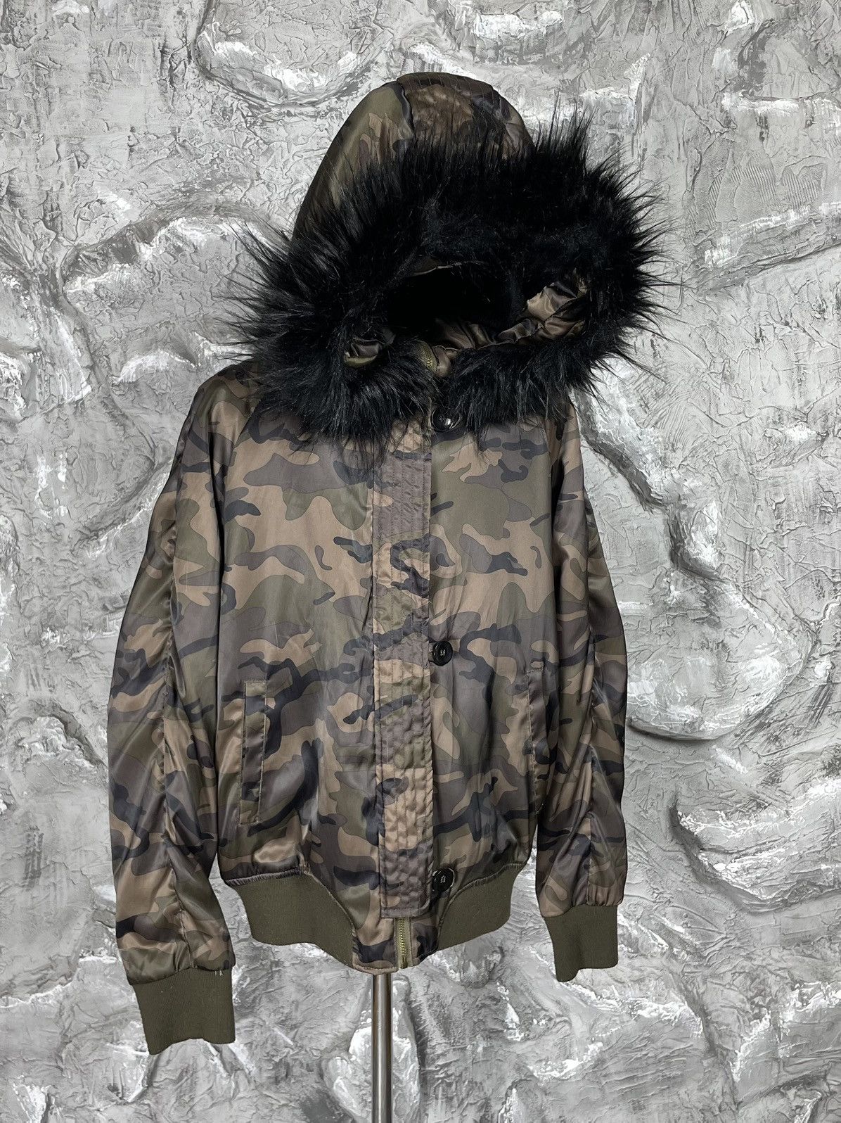 20471120 × If Six Was Nine Y2K Fur Camo Zip Jacket Japanese Hysteric Balenciaga Style Size US M / EU 48-50 / 2 - 8 Thumbnail