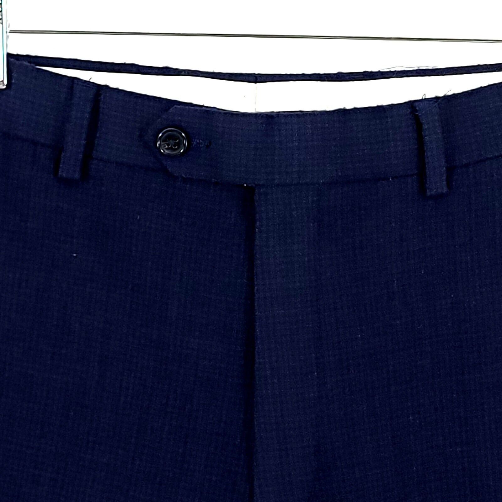 Lauren Ralph Lauren Lauren Ralph Lauren Wool Natural Stretch Blue Check Flat Fro Size 34R - 2 Thumbnail
