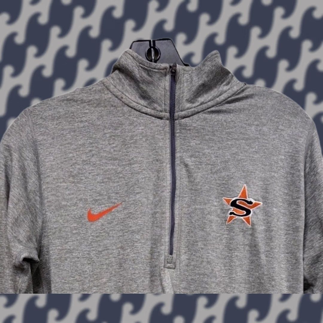 Nike VINTAGE Nike Dri-Fit Long Sleeve Quarter Zip Pullover Gray Women’s Large Running Size L / US 10 / IT 46 - 1 Thumbnail