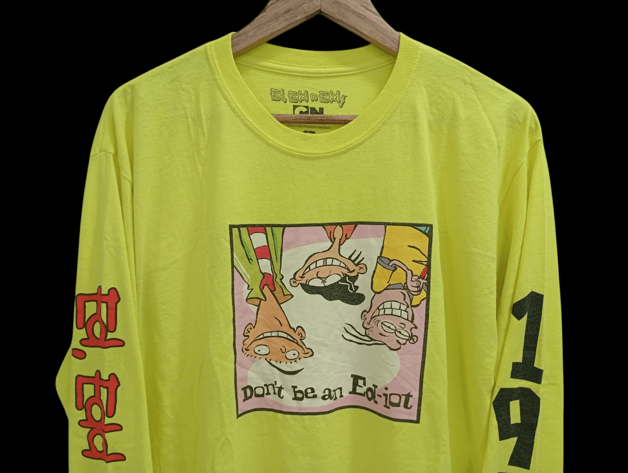 Cartoon Network × Vintage 🔥🔥Ed,Edd N Eddy Don't Be An Ed-iot LS T-Shirt Size US L / EU 52-54 / 3 - 12 Thumbnail