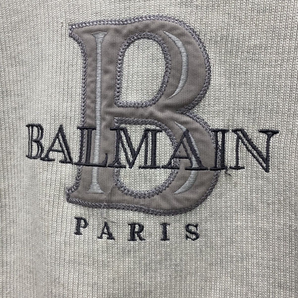 Pierre Balmain Vintage Pierre Balmain Paris Big Logo Sweatshirt Grey Size US M / EU 48-50 / 2 - 5 Thumbnail