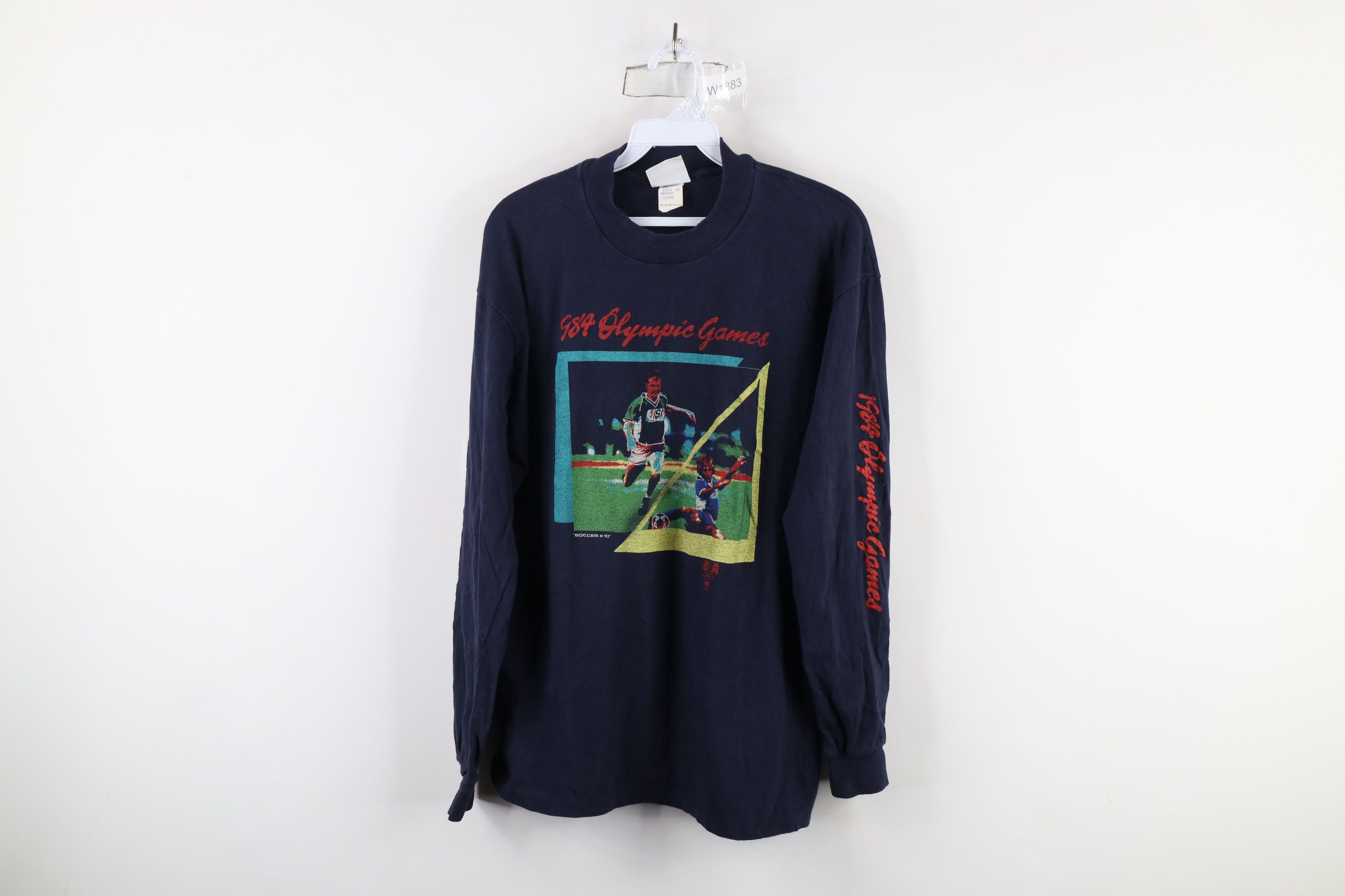 Levi's × Vintage Vintage 80s Levis Olympics Soccer Long Sleeve T-Shirt USA Size US XL / EU 56 / 4 - 1 Thumbnail