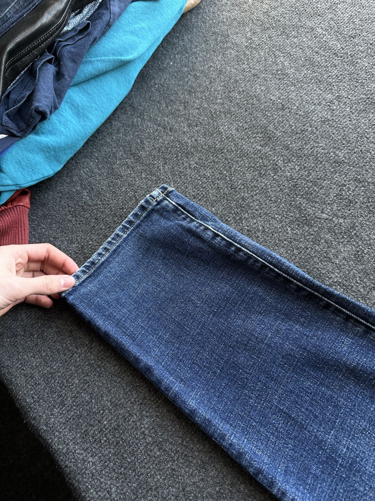 Armani 🚨Y2K WOMEN ARMANI JEANS WITH LOGO AVANT GARDE DENIM PANTS Size 30" / US 8 / IT 44 - 12 Thumbnail