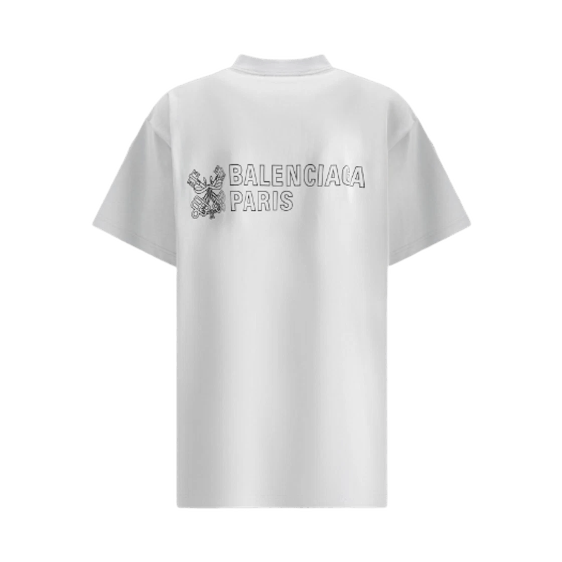 Balenciaga o1srvl11e0426 Key Crest Oversized T-Shirt in White Size US M / EU 48-50 / 2 - 2 Thumbnail