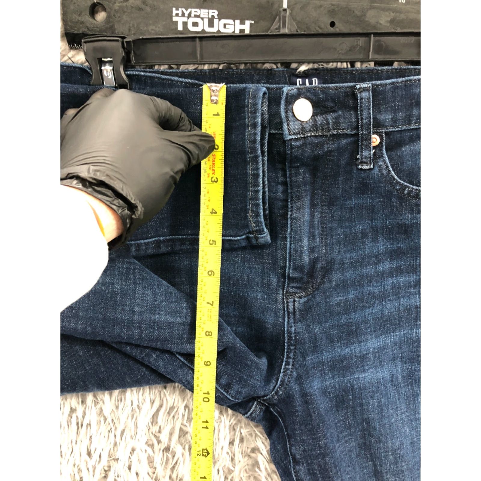 Gap Gap 1969 Skinny Jeans Womens Dark Wash Blue Size 29 Denim Regular Rise 5-Pocket Recycled Theme Classic Modern Jeans Size 29" - 4 Thumbnail