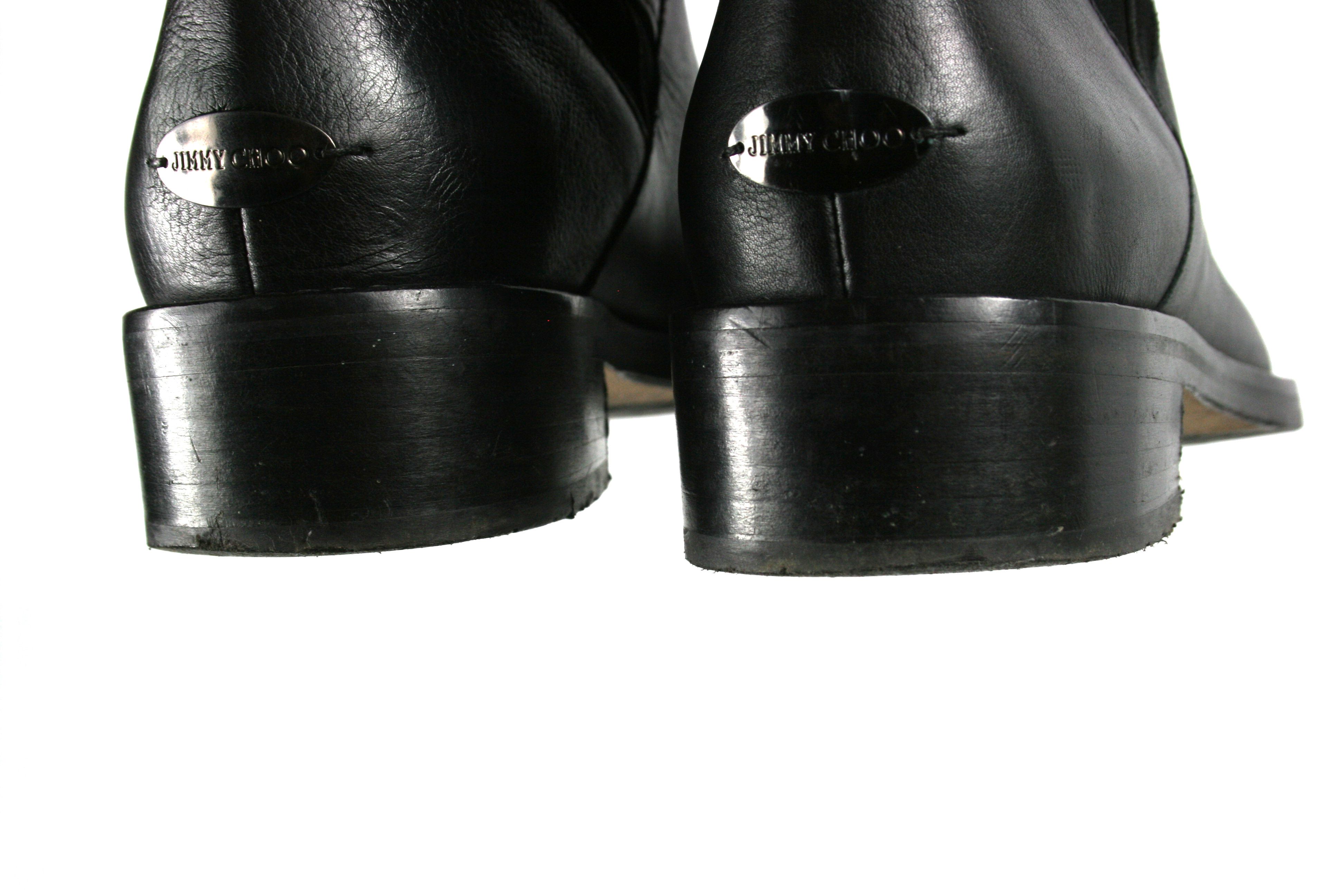 Jimmy Choo Riding Belted Knee High Leather Suede Boots Size US 8 / IT 38 - 19 Thumbnail