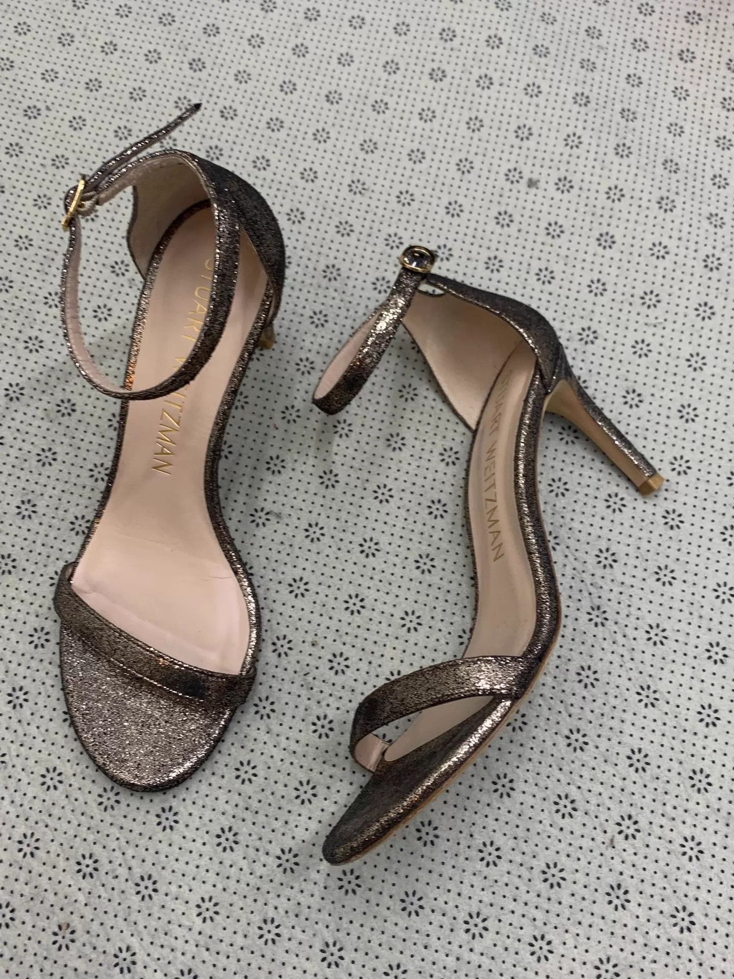 Stuart Weitzman SW Sparkle Strappy Heels EU 38.5 Size US 8 / IT 38 - 2 Thumbnail