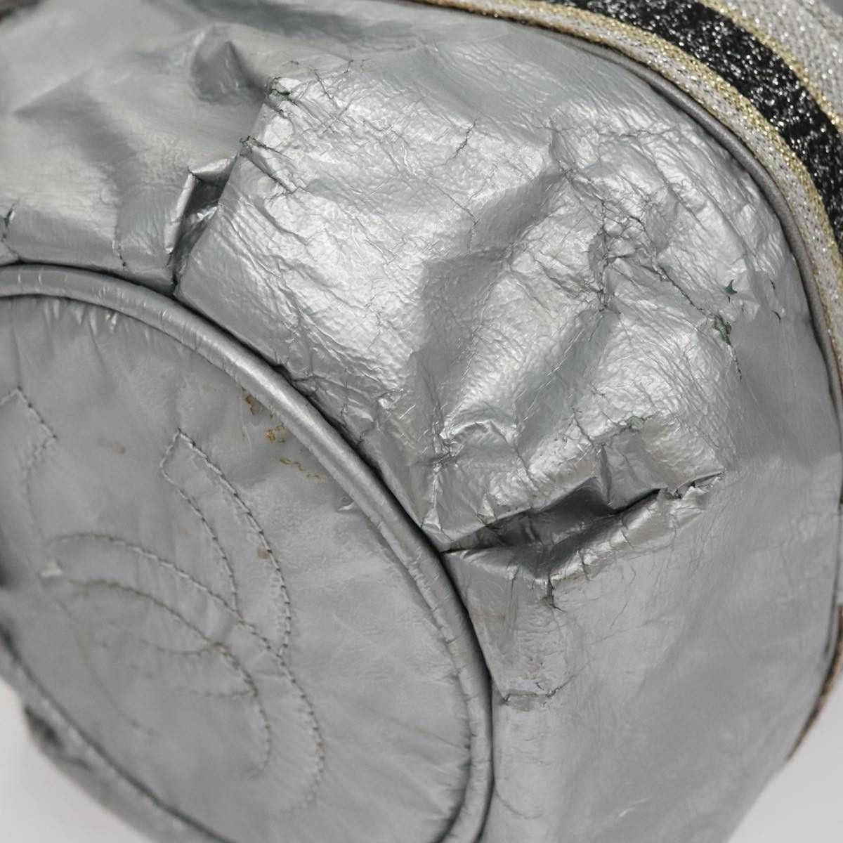 Chanel CHANEL Sports Hand Bag Coated Canvas Silver CC Size ONE SIZE - 10 Thumbnail