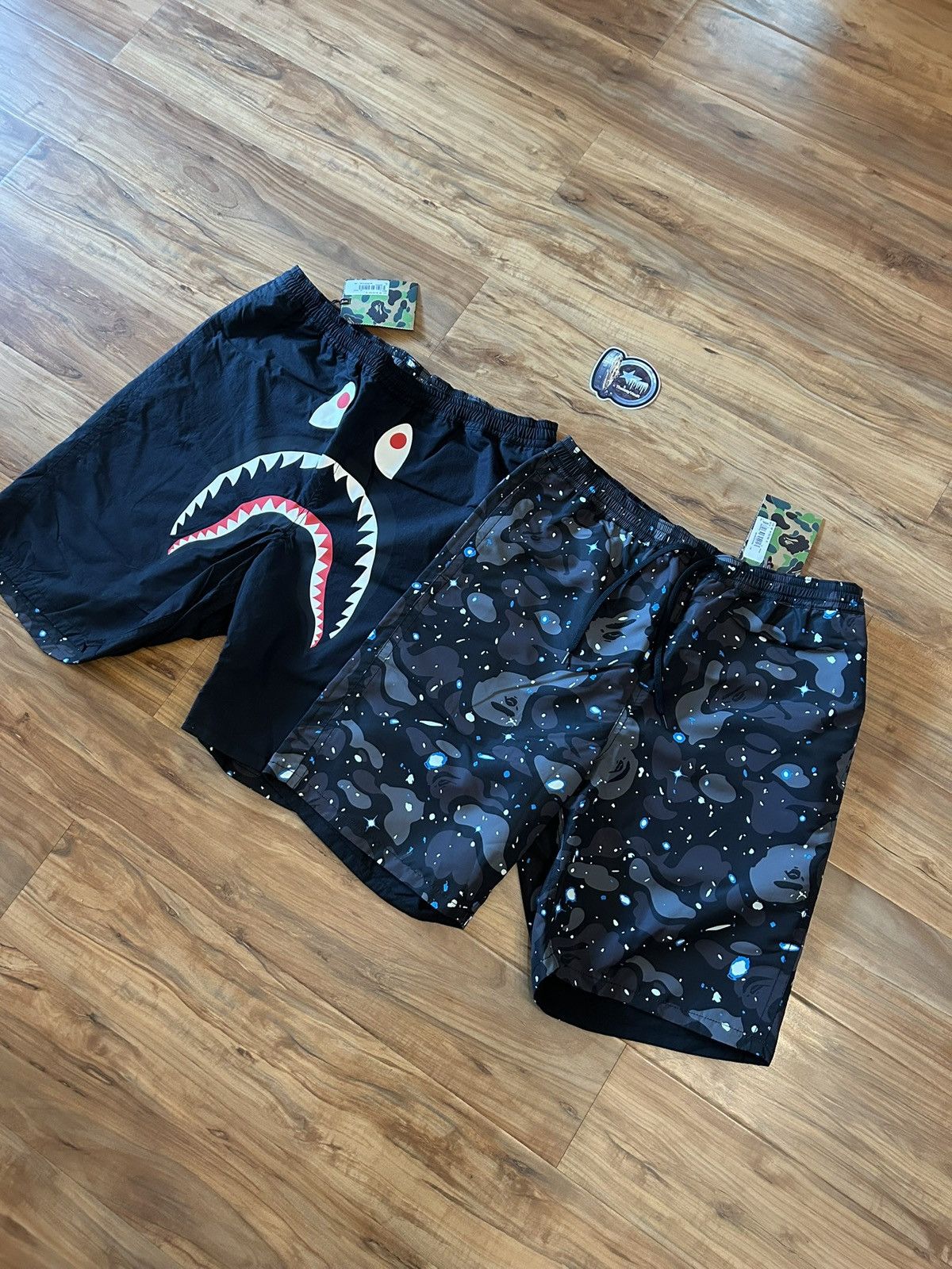 Bape Bape Space Camo / Shark Reversible Shorts Size US 30 / EU 46 - 3 Thumbnail