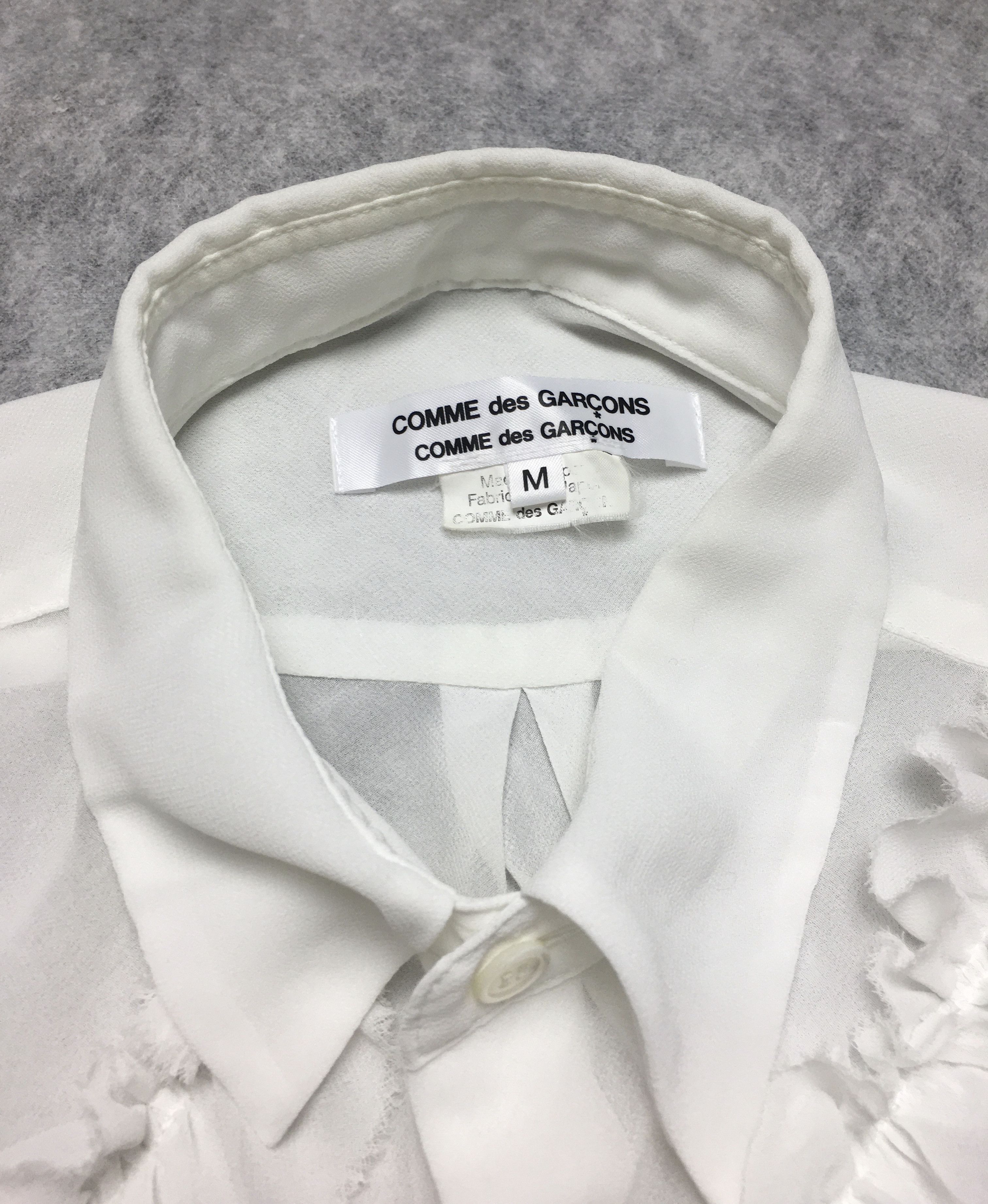 Comme des Garcons COMME des GARCONS Bias Ruffled Blouse Shirt White M Size M / US 6-8 / IT 42-44 - 8 Thumbnail