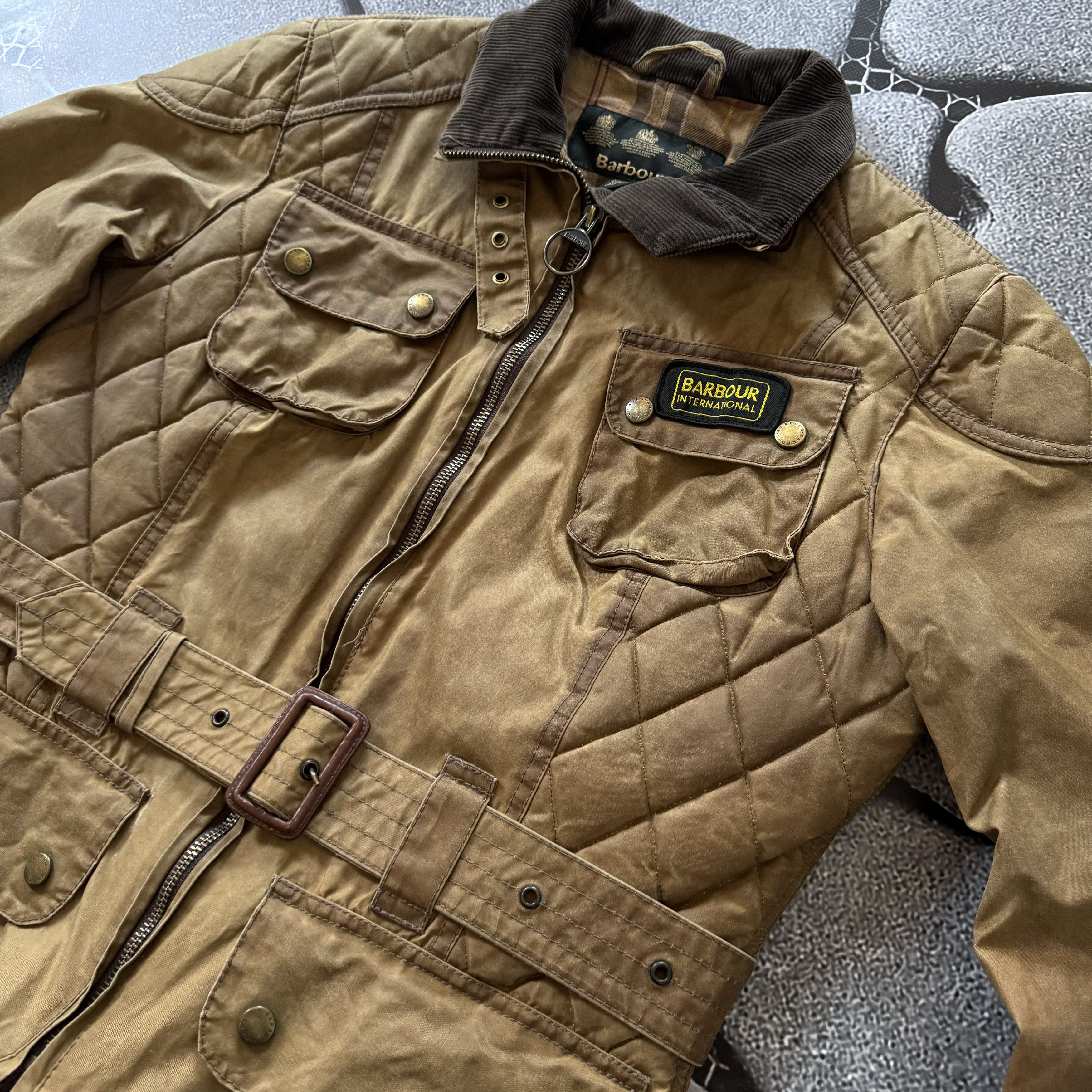 Barbour × Vintage BARBOUR INTERNATIONAL BIKER WAXED WMN JACKET SAND CASUAL Size M / US 6-8 / IT 42-44 - 9 Thumbnail